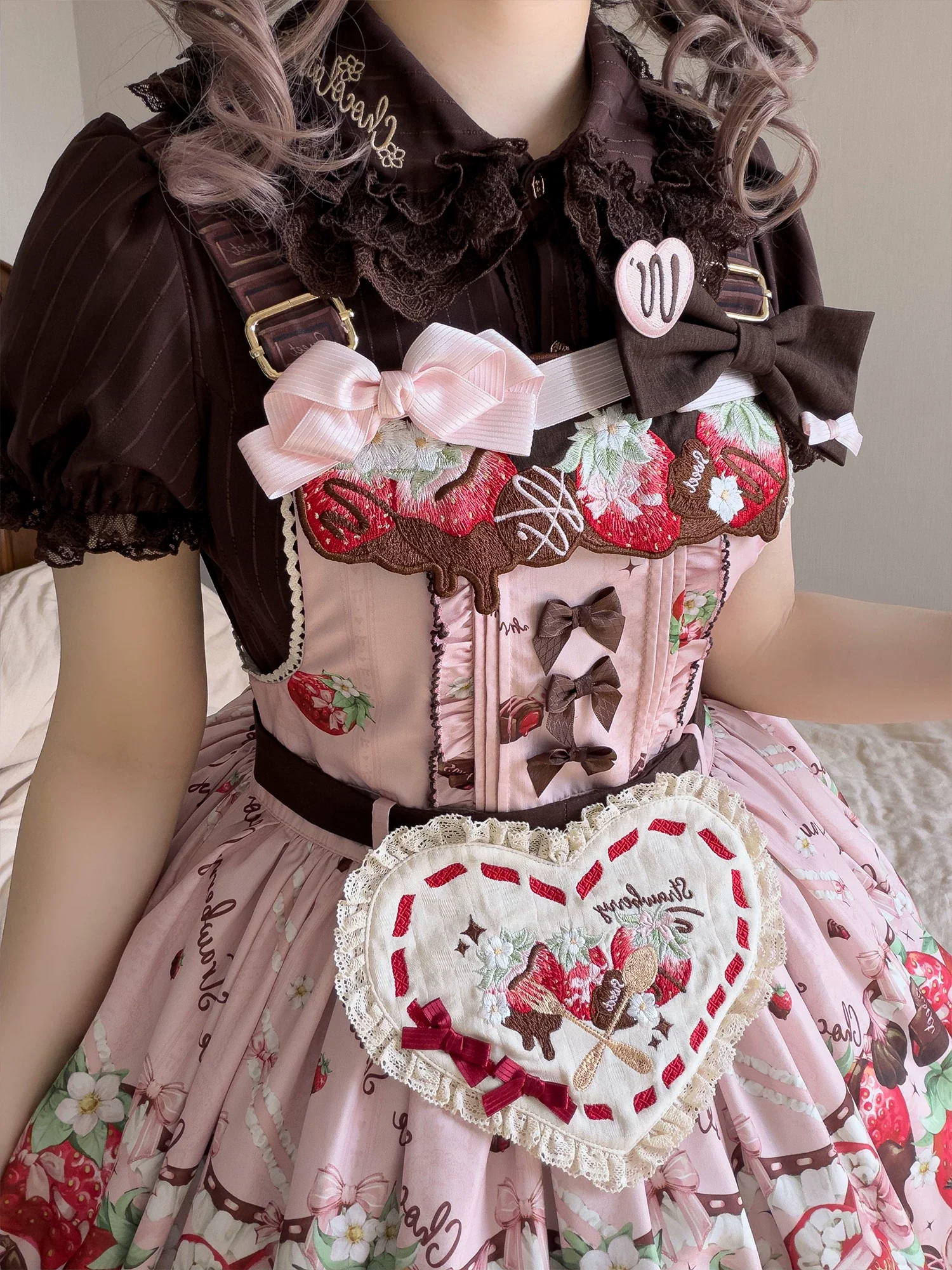 Strawberry Chocolate Lovers - Sweet Lolita Embroidered Printed Accessory - Image 27