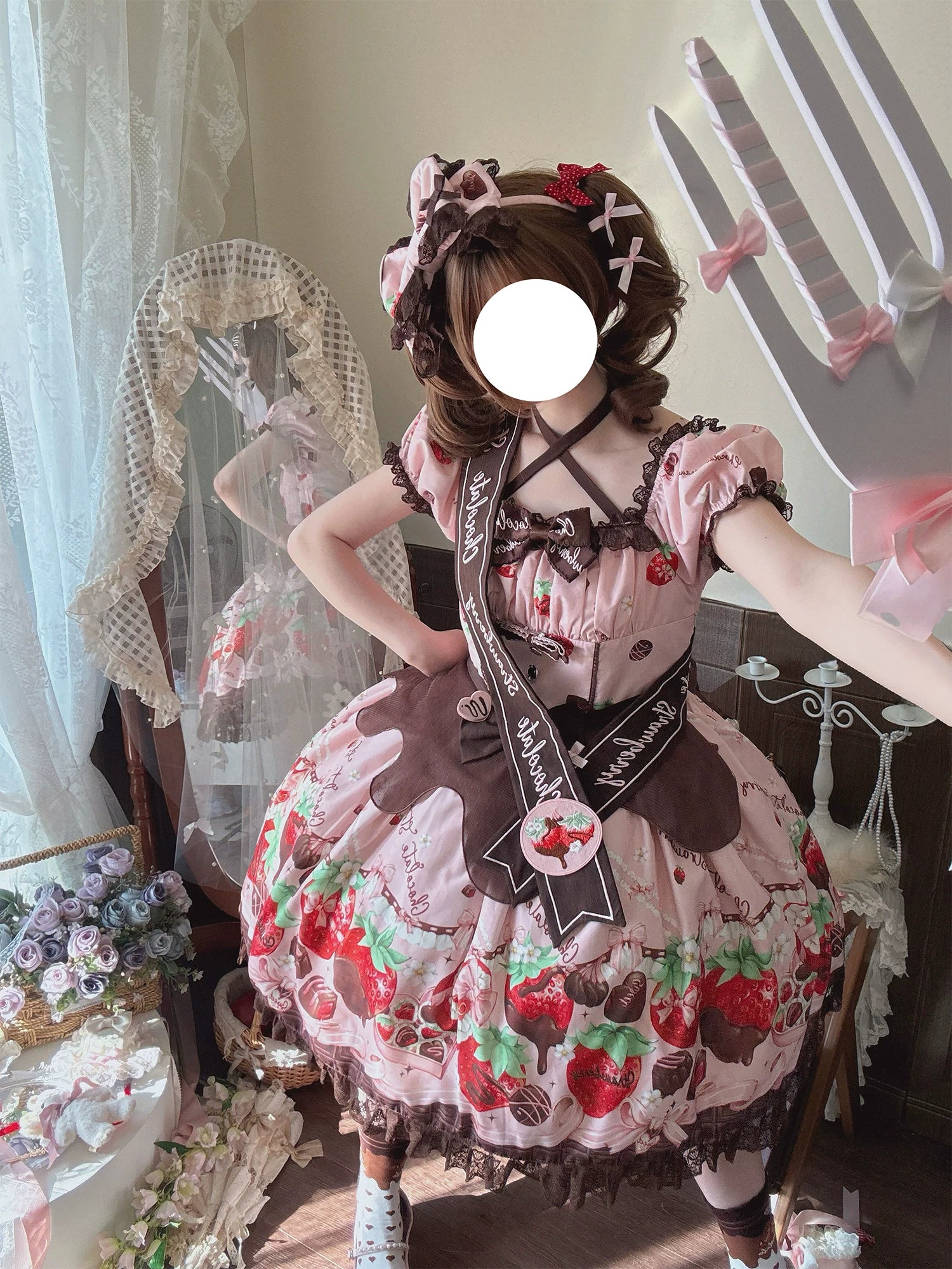 Strawberry Chocolate Lovers - Sweet Lolita Embroidered Printed Accessory - Image 30