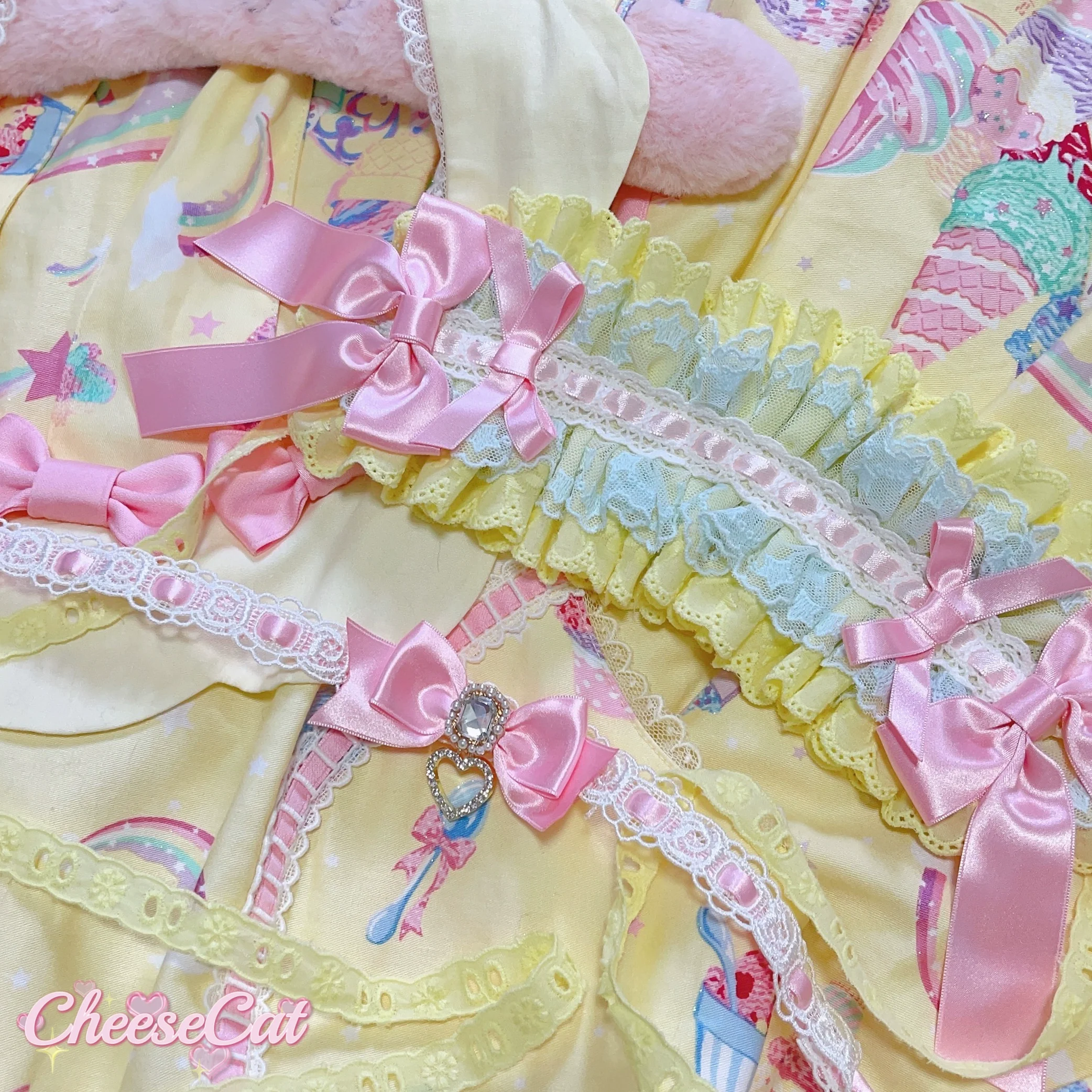 Cheese Cat - Sweet Lolita Headband Ribbon Bow Headbands - Image 17