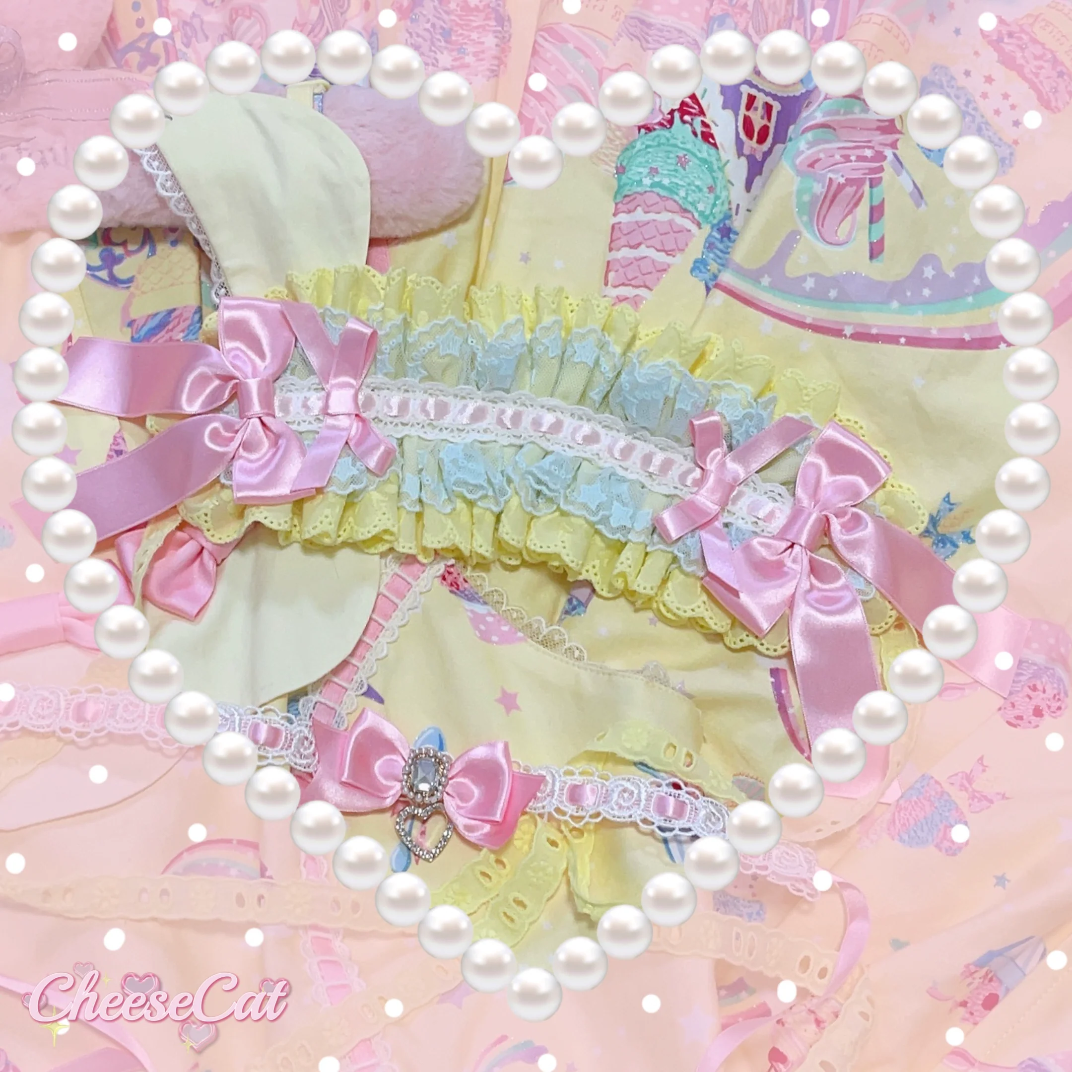 Cheese Cat - Sweet Lolita Headband Ribbon Bow Headbands - Image 18