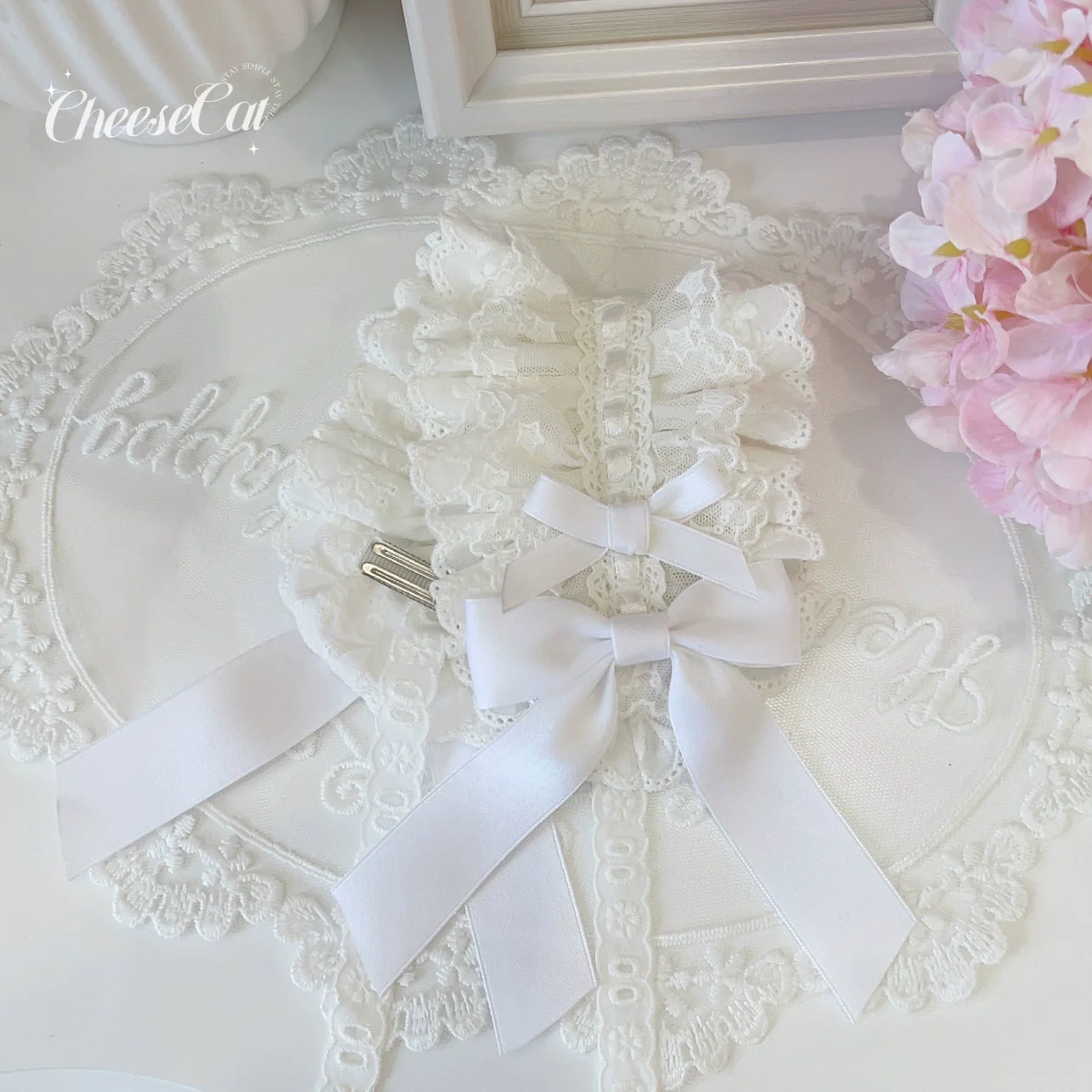 Cheese Cat - Sweet Lolita Headband Ribbon Bow Headbands - Image 23