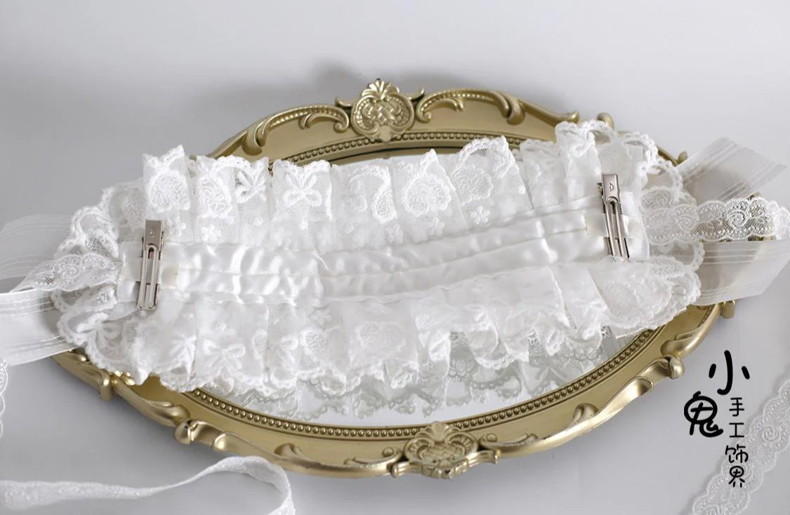 Sweet Lolita Headdress, Lace & Bow - Image 16