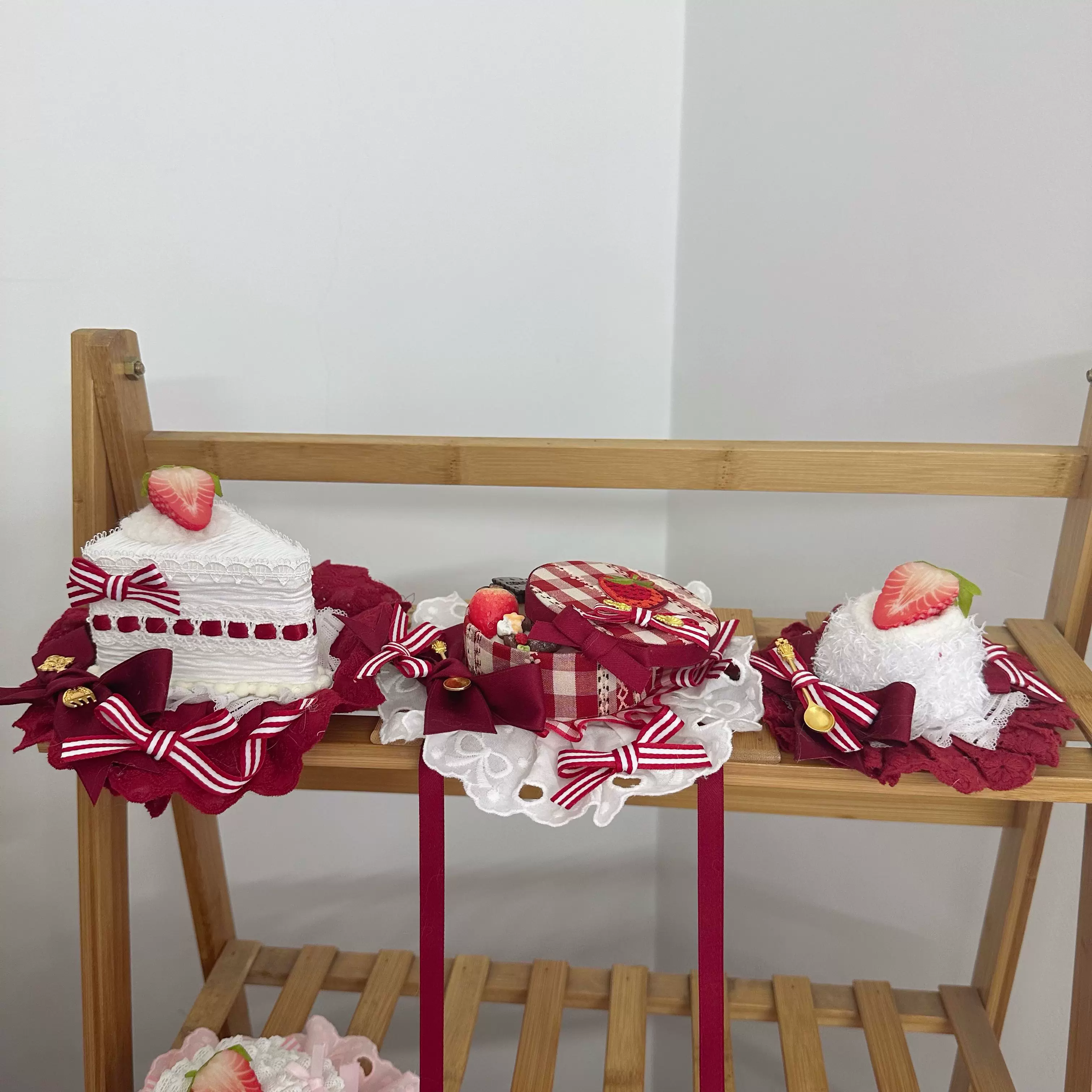 Sweet Lolita Headdresses, Strawberry, Ruffles & Bows - Image 23