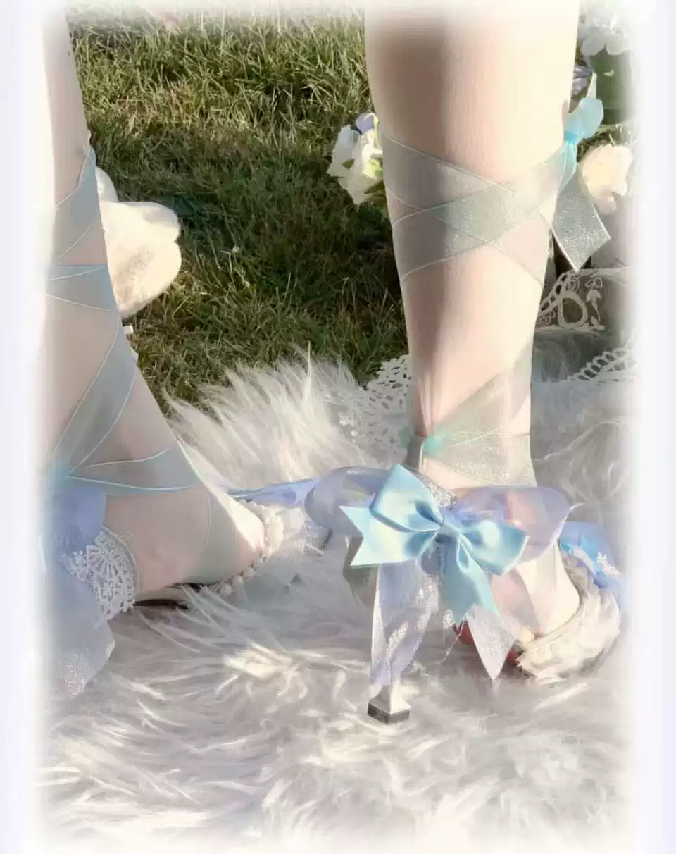 Soft Sheer Dance - Sweet Lolita Heel Shoes, Sheer Straps - Image 7