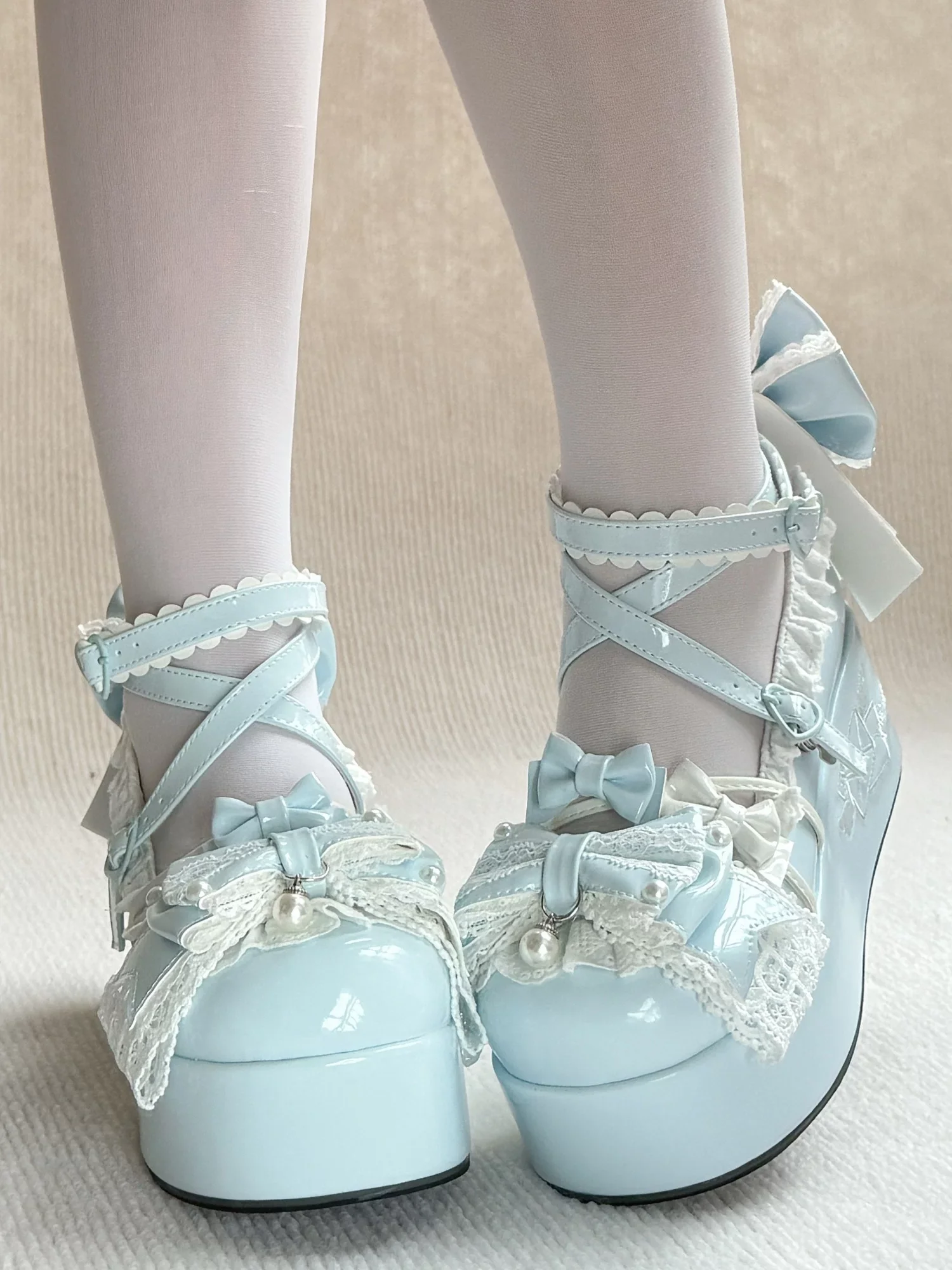 Sweet Dream Letter - Sweet Lolita High Platform Shoes, Embroidery & Bows - Image 12