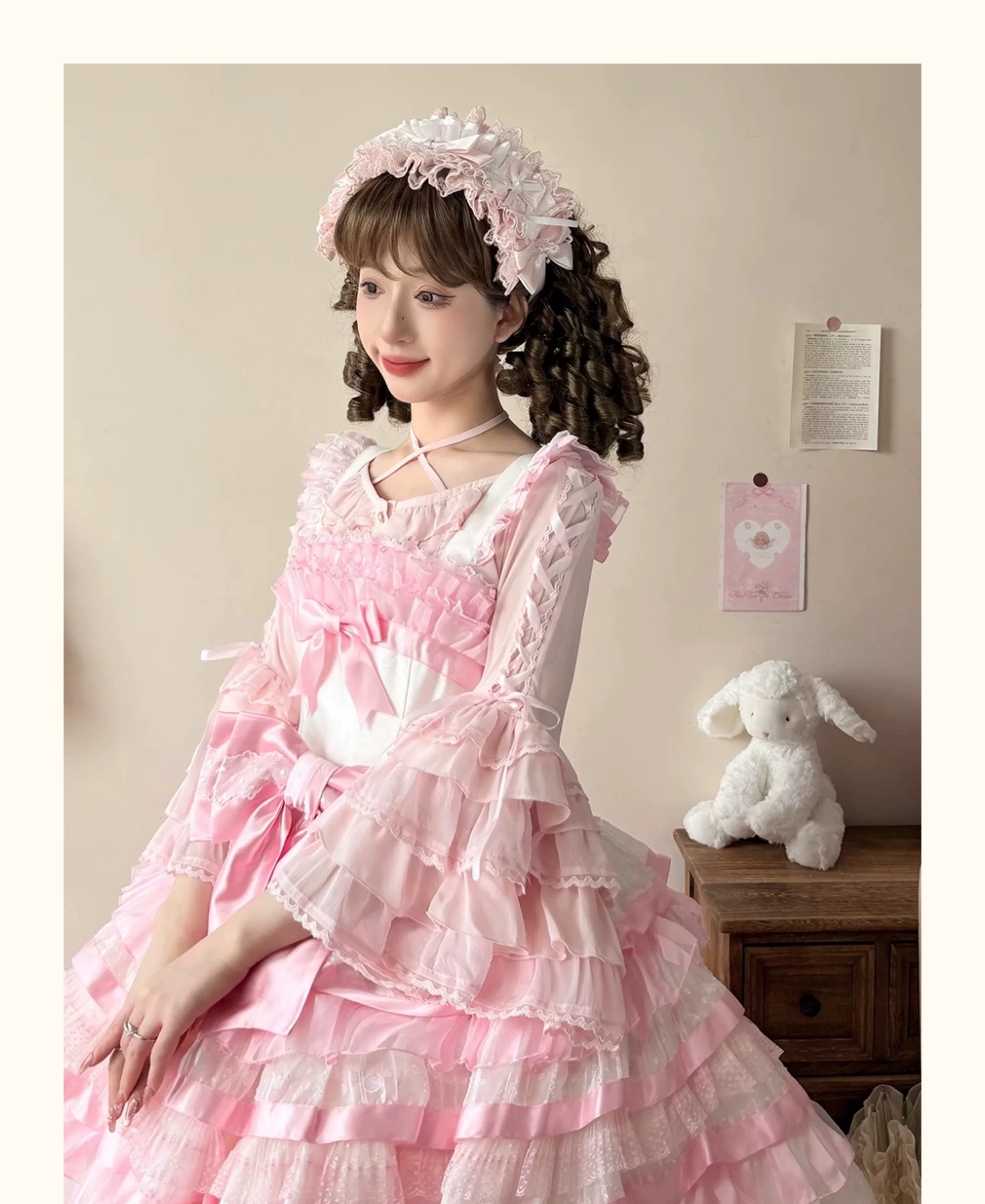 Sleeping Curse - Sweet Lolita Hime Sleeve Halter-neck Blouse - Image 13