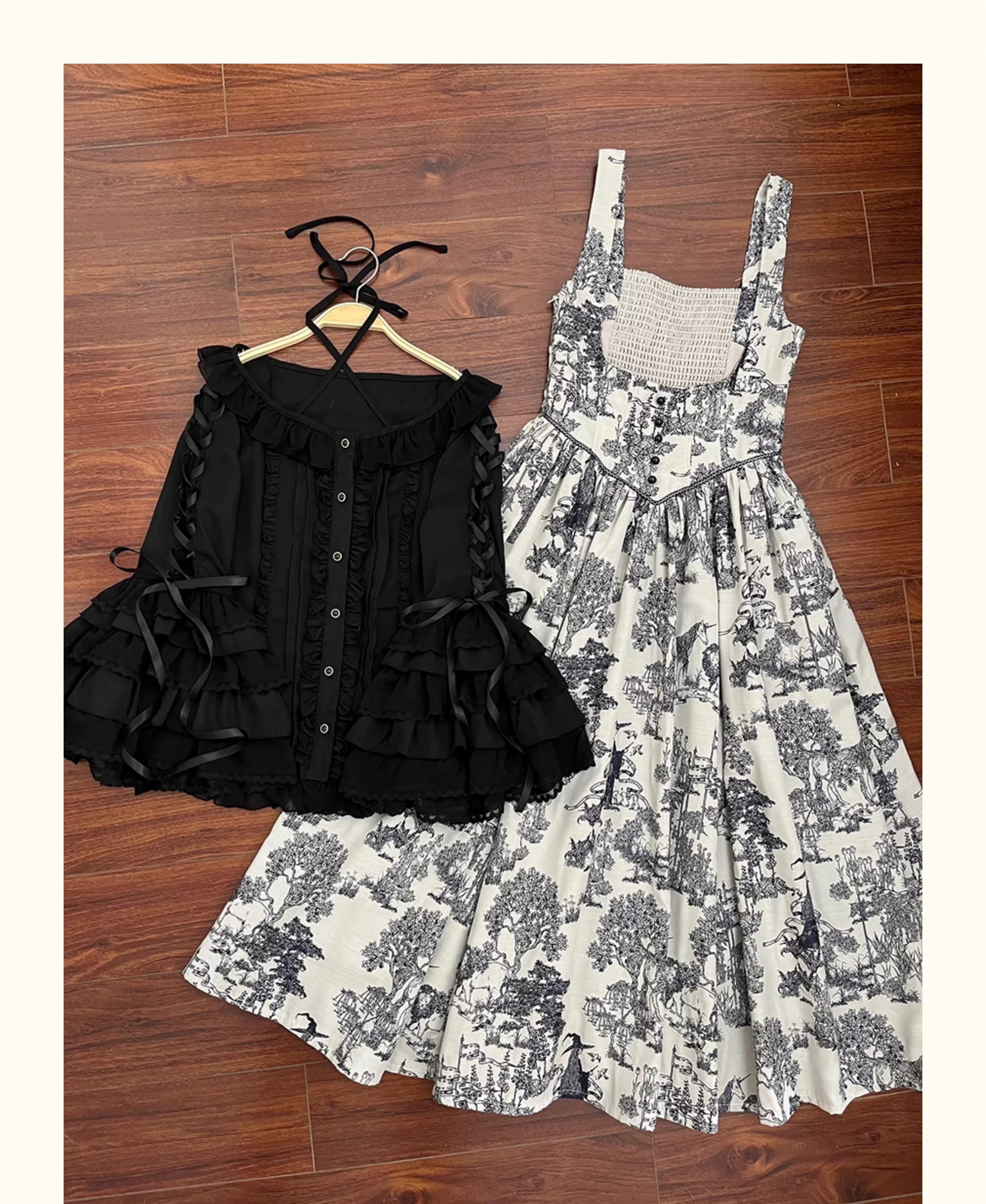 Sleeping Curse - Sweet Lolita Hime Sleeve Halter-neck Blouse - Image 4