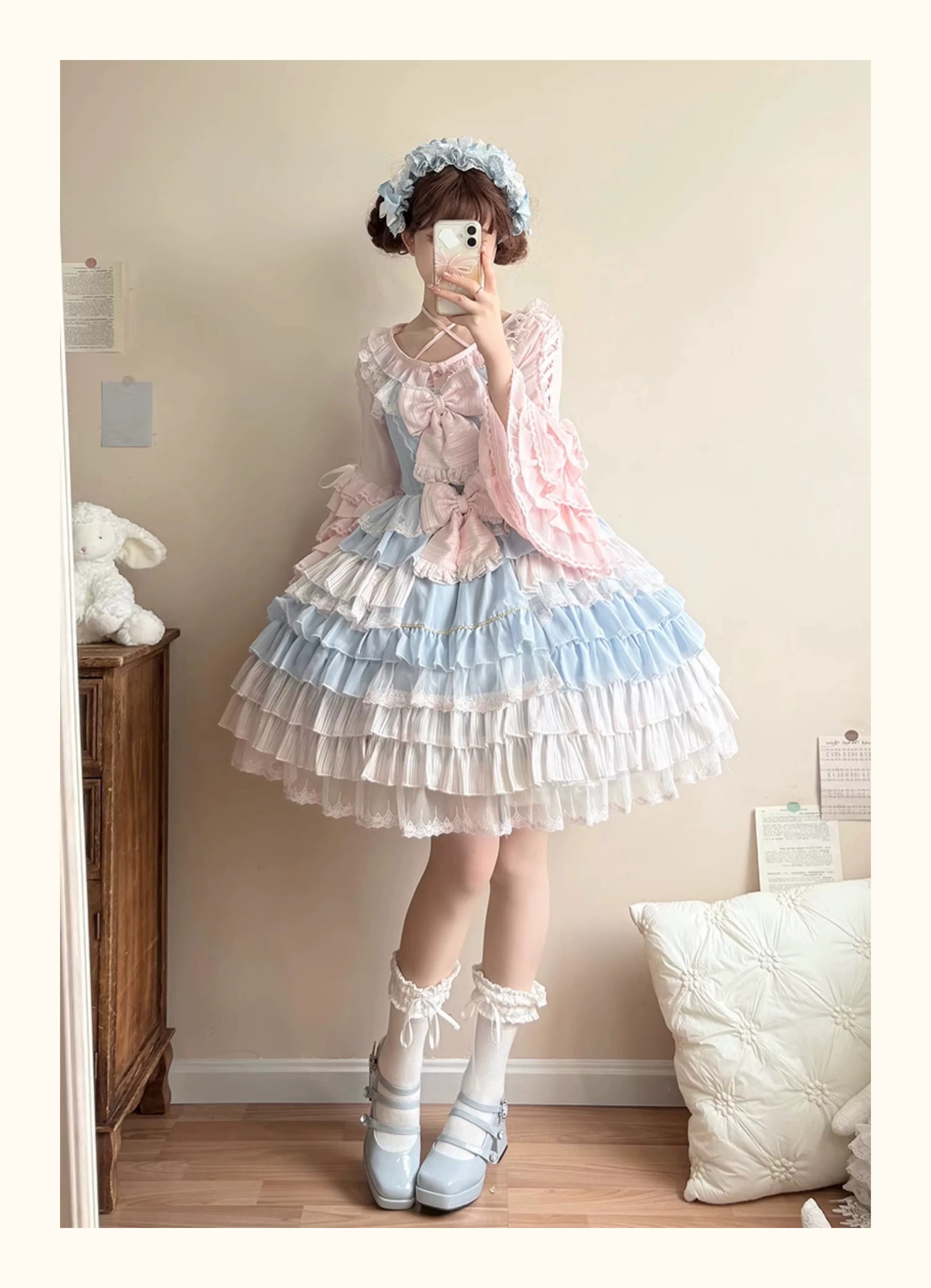 Sleeping Curse - Sweet Lolita Hime Sleeve Halter-neck Blouse - Image 9