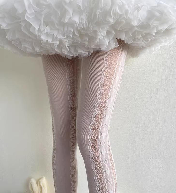 Sweet Lolita Lace Patchwork Pantyhose - Image 4