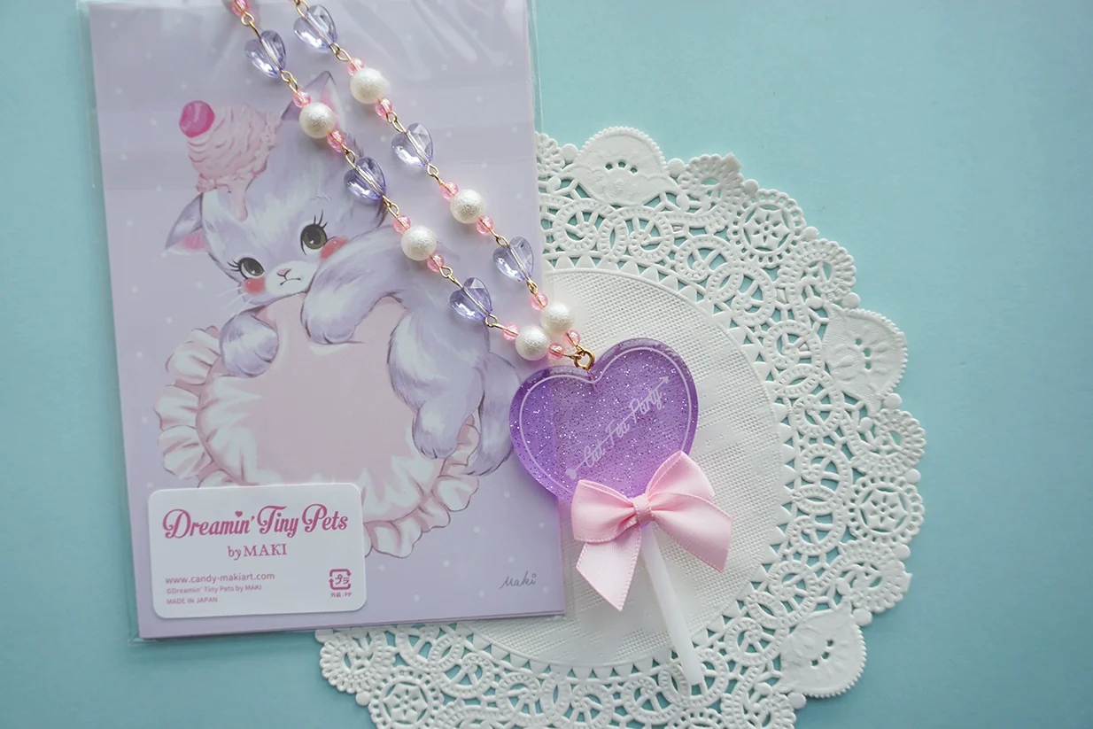 Sweet Lolita Necklace Heart-Shaped Lollipop Necklace - Image 15