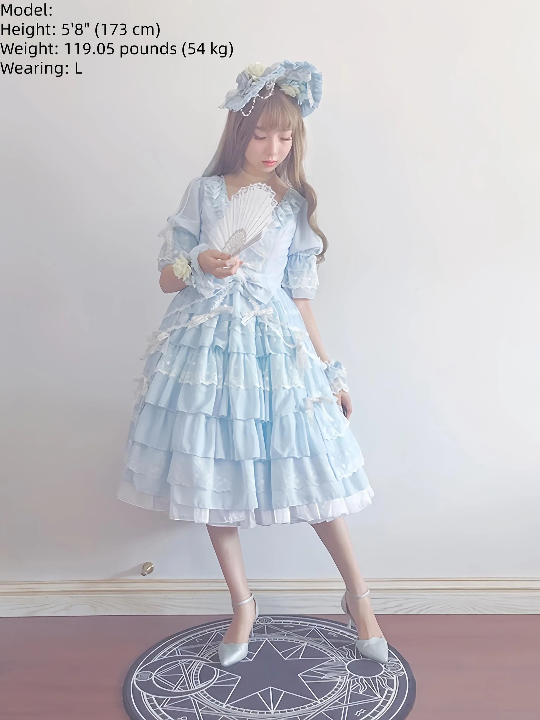 Dawn Wedding - Sweet Lolita OP Dress, Layered Hem - Image 19