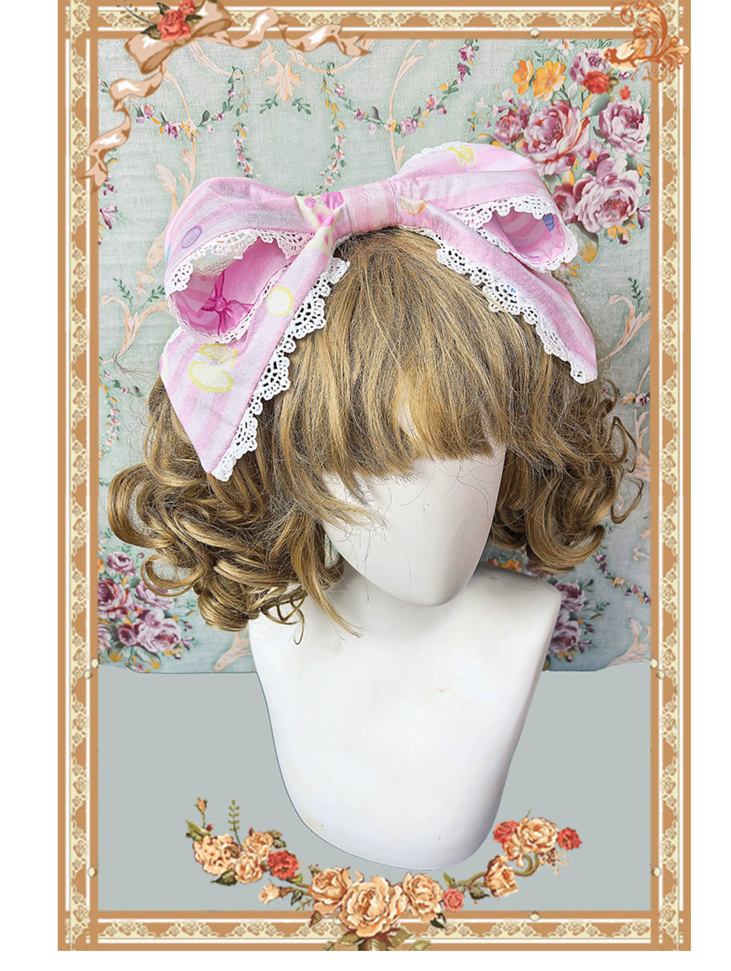 Macaron Dolly House - Sweet Lolita OP Printed Dress, Side Zipper - Image 12