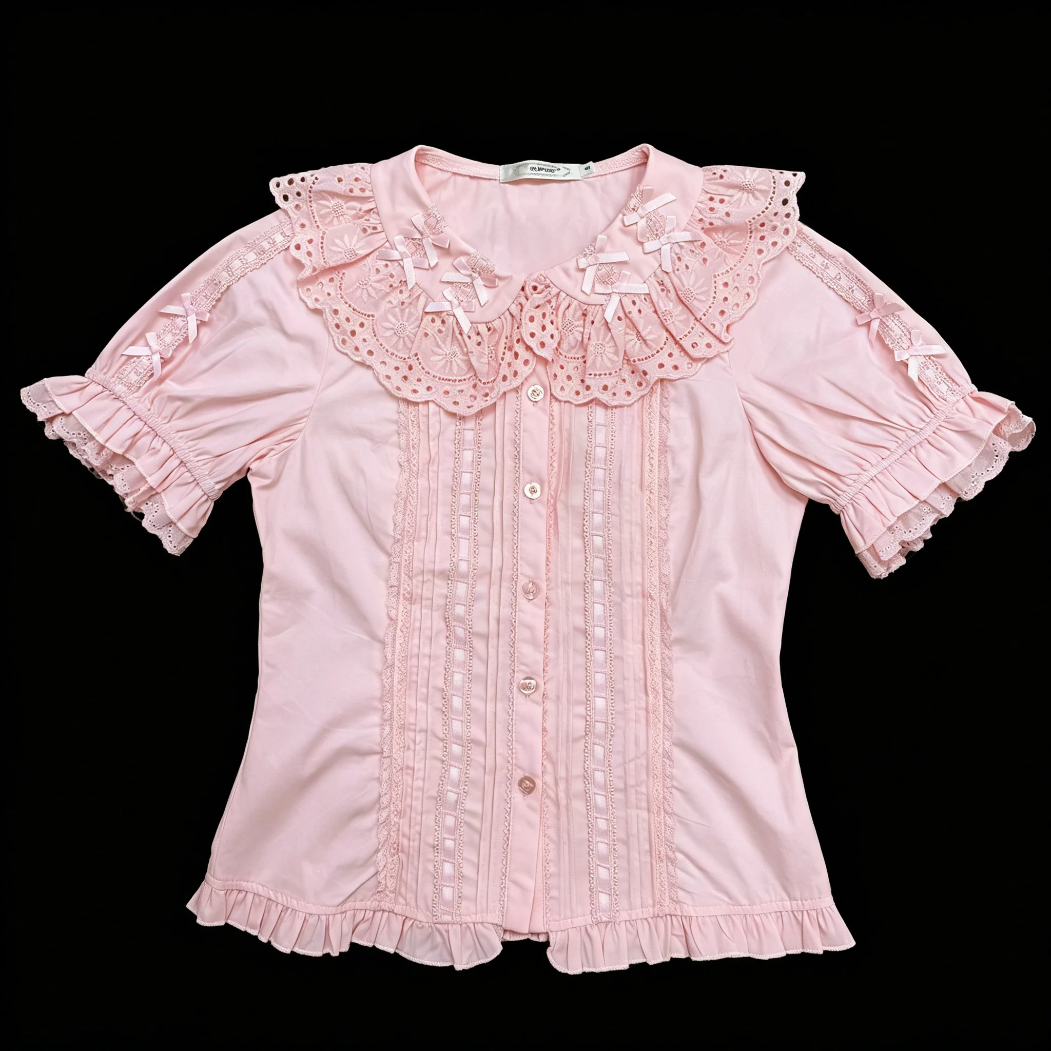 Sunflower - Sweet Lolita Peter Pan Collar Blouse, Cotton Fabric - Image 11