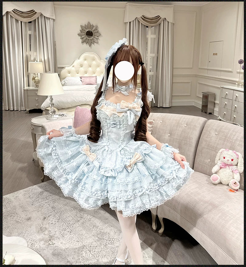 Luminous Whisper - Sweet Lolita Princess Jumper Dress, Layered Hem - Image 6