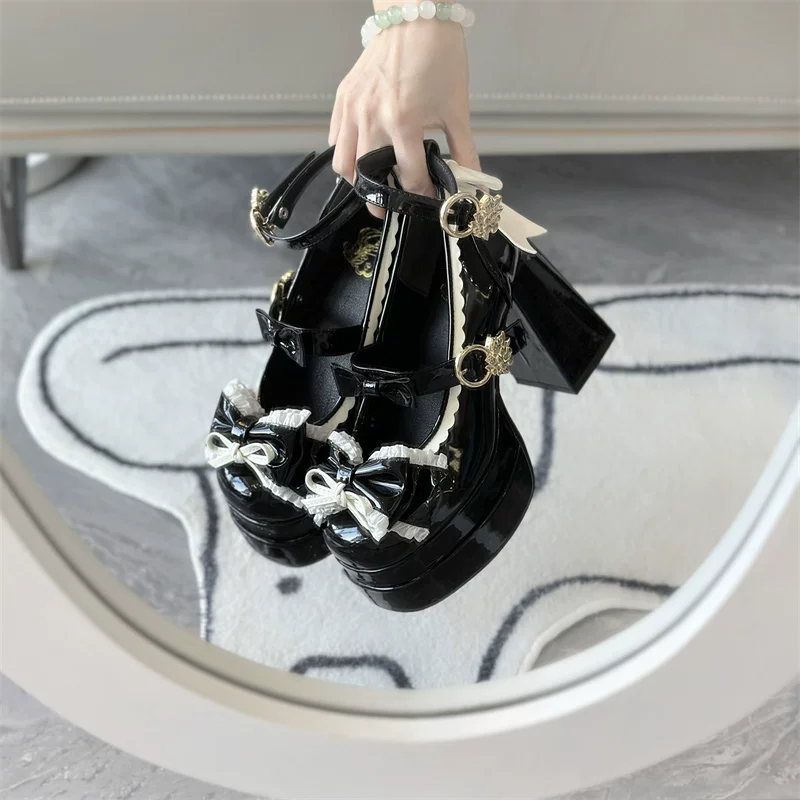 Dreamy Butterfly - Sweet Lolita Round Toe Heel Shoes, Bows & Ruffles - Image 23