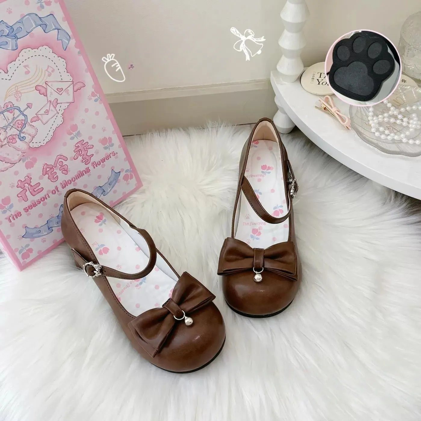 Dingbell Bunny - Sweet Lolita Round Toe Shoes, Cat Paw Heel - Image 20