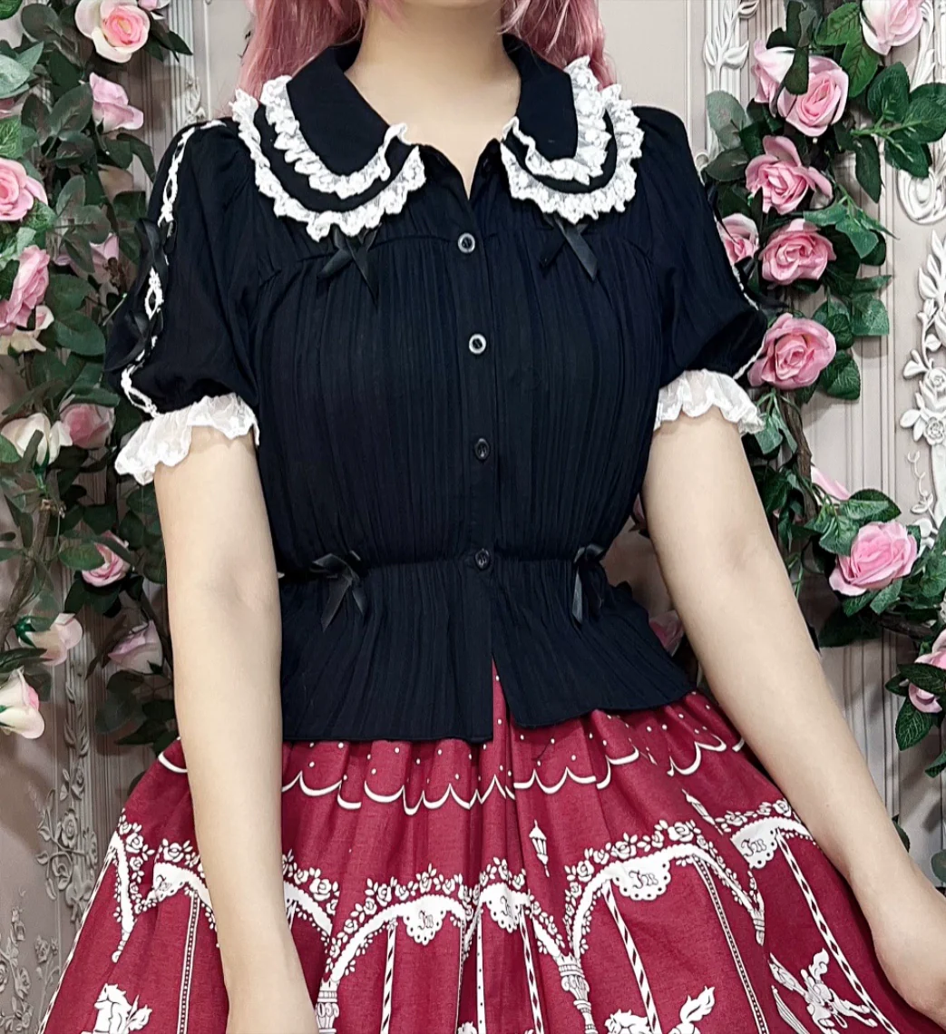 Sweet Lolita Shirt Doll Collar Blouse High-waisted - Image 8