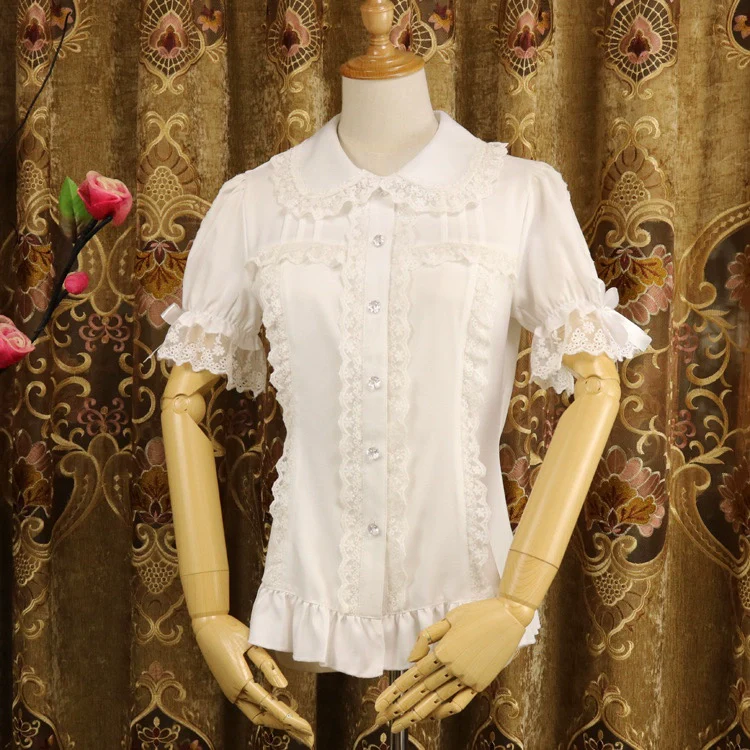 Sweet Lolita Shirt Short Sleeve Chiffon Blouse