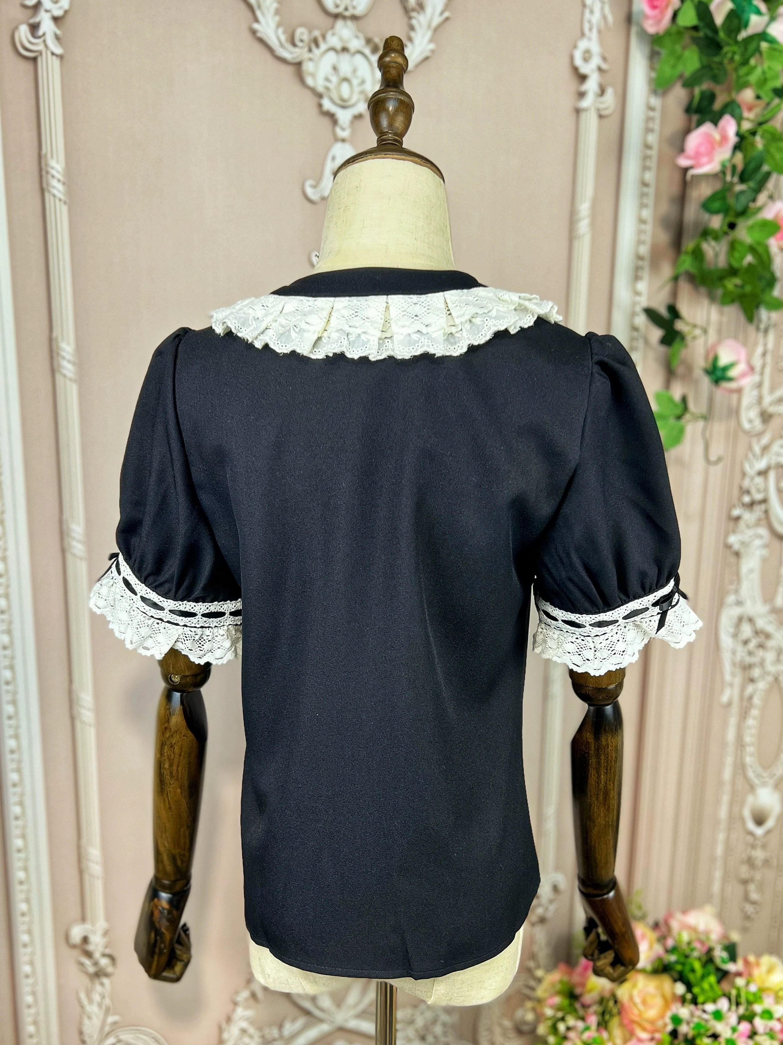 DMFS - Sweet Lolita Shirt Vintage Doll Collar Summer Top - Image 13