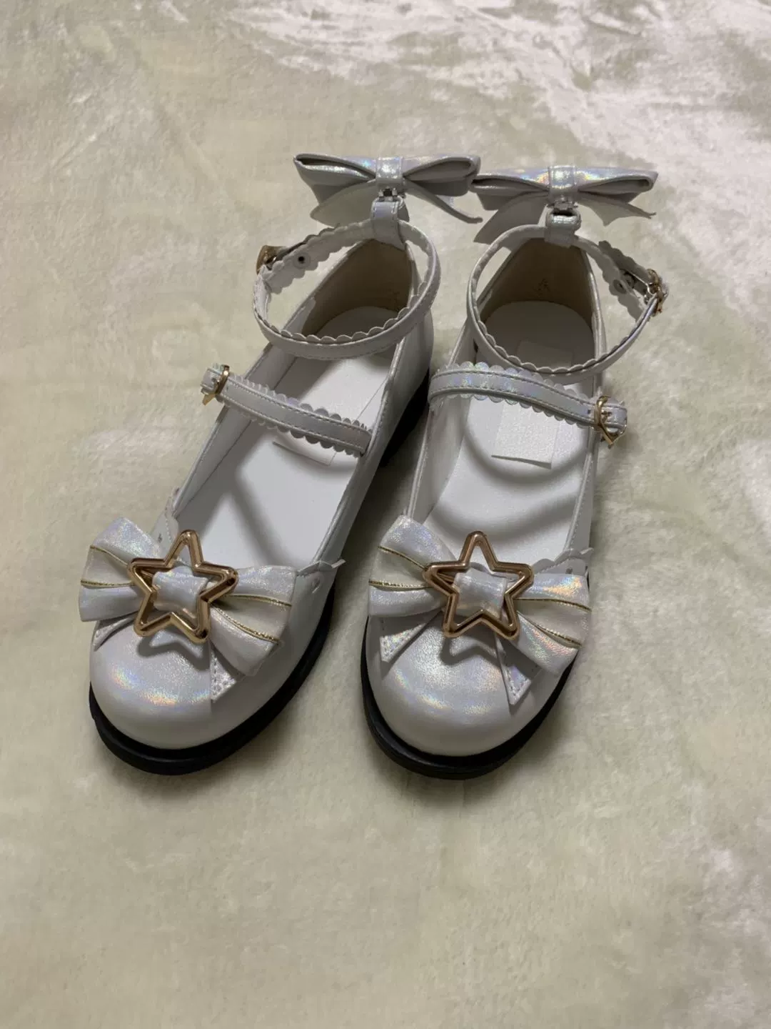 Bubble Cat - Dreamy Starry - Sweet Lolita Shoes Low Heel Bow Shoes - Image 16