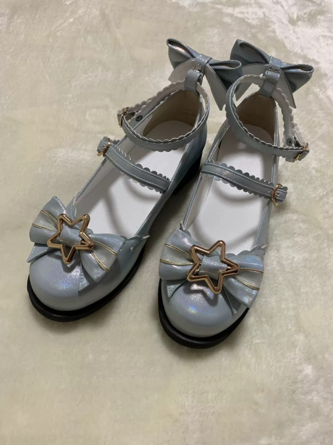 Bubble Cat - Dreamy Starry - Sweet Lolita Shoes Low Heel Bow Shoes - Image 20