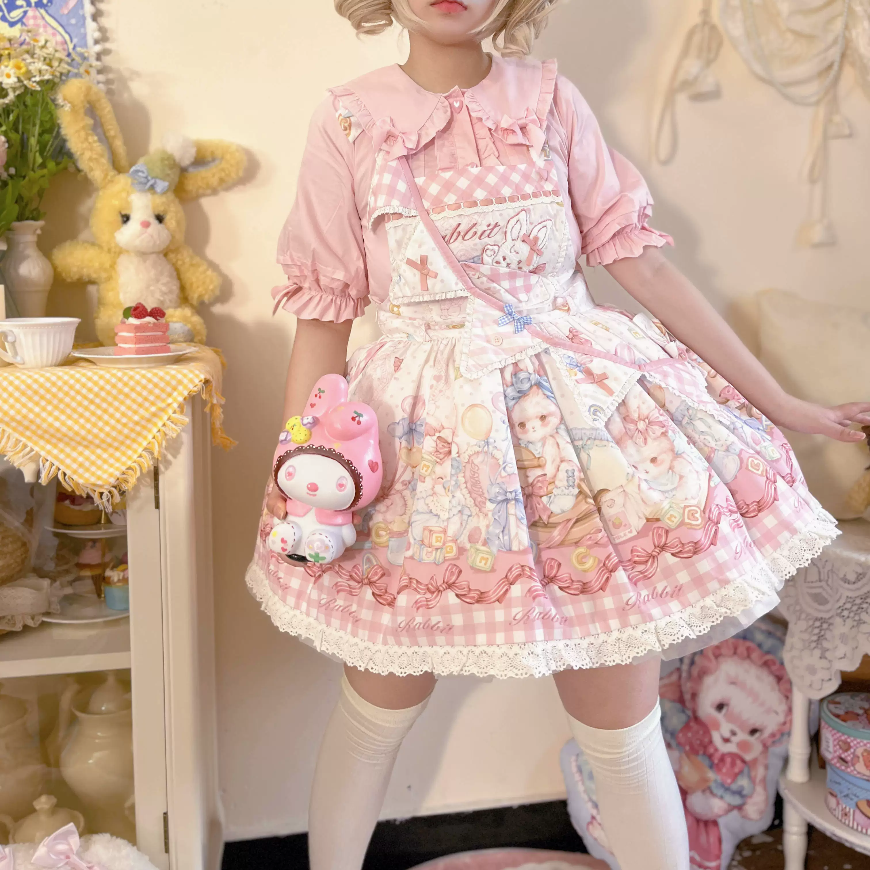 Cute Rabbit - Sweet Lolita Short Sleeve Shirt, Bunny Ears - Image 10
