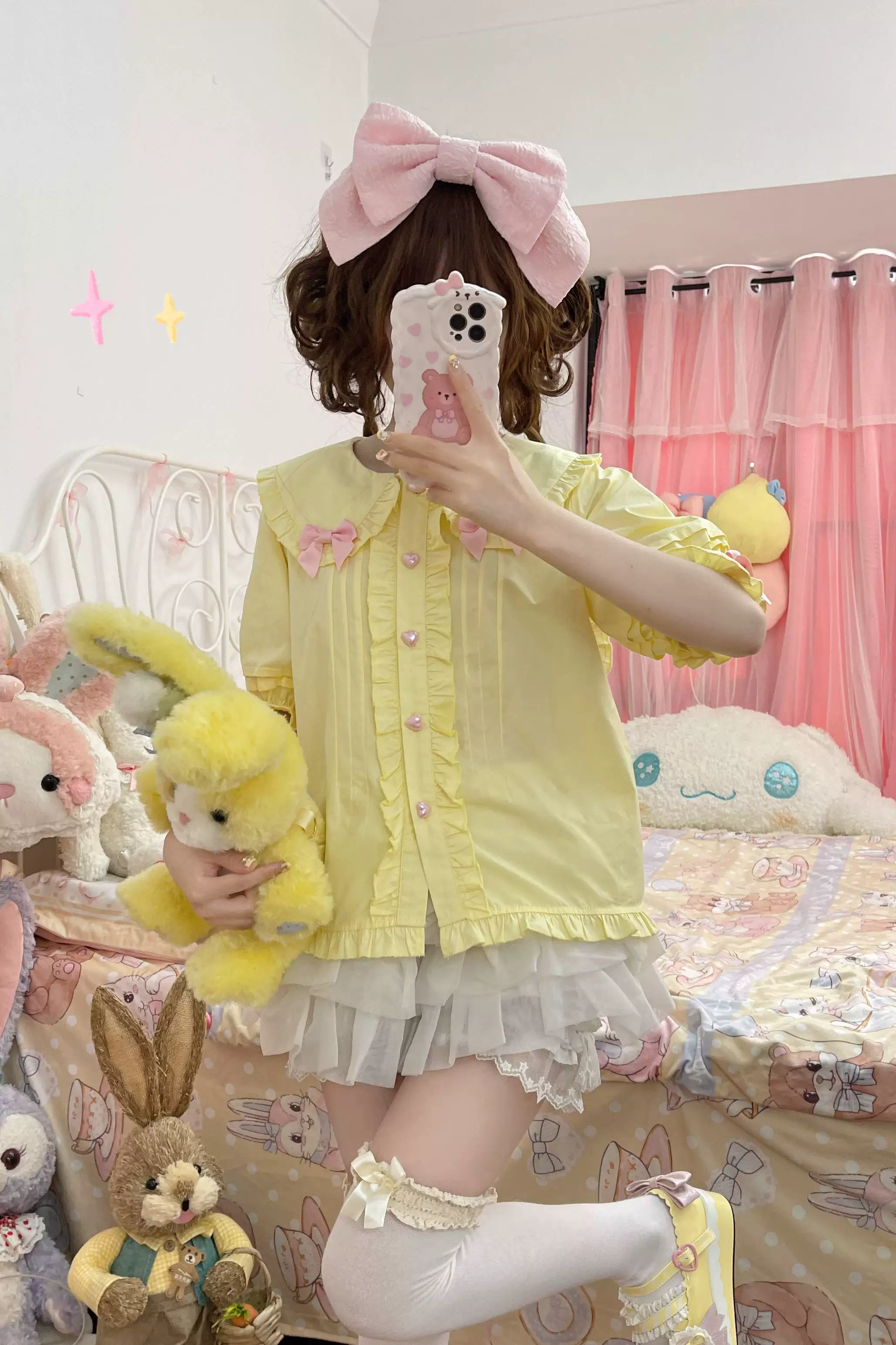 Cute Rabbit - Sweet Lolita Short Sleeve Shirt, Bunny Ears - Image 14