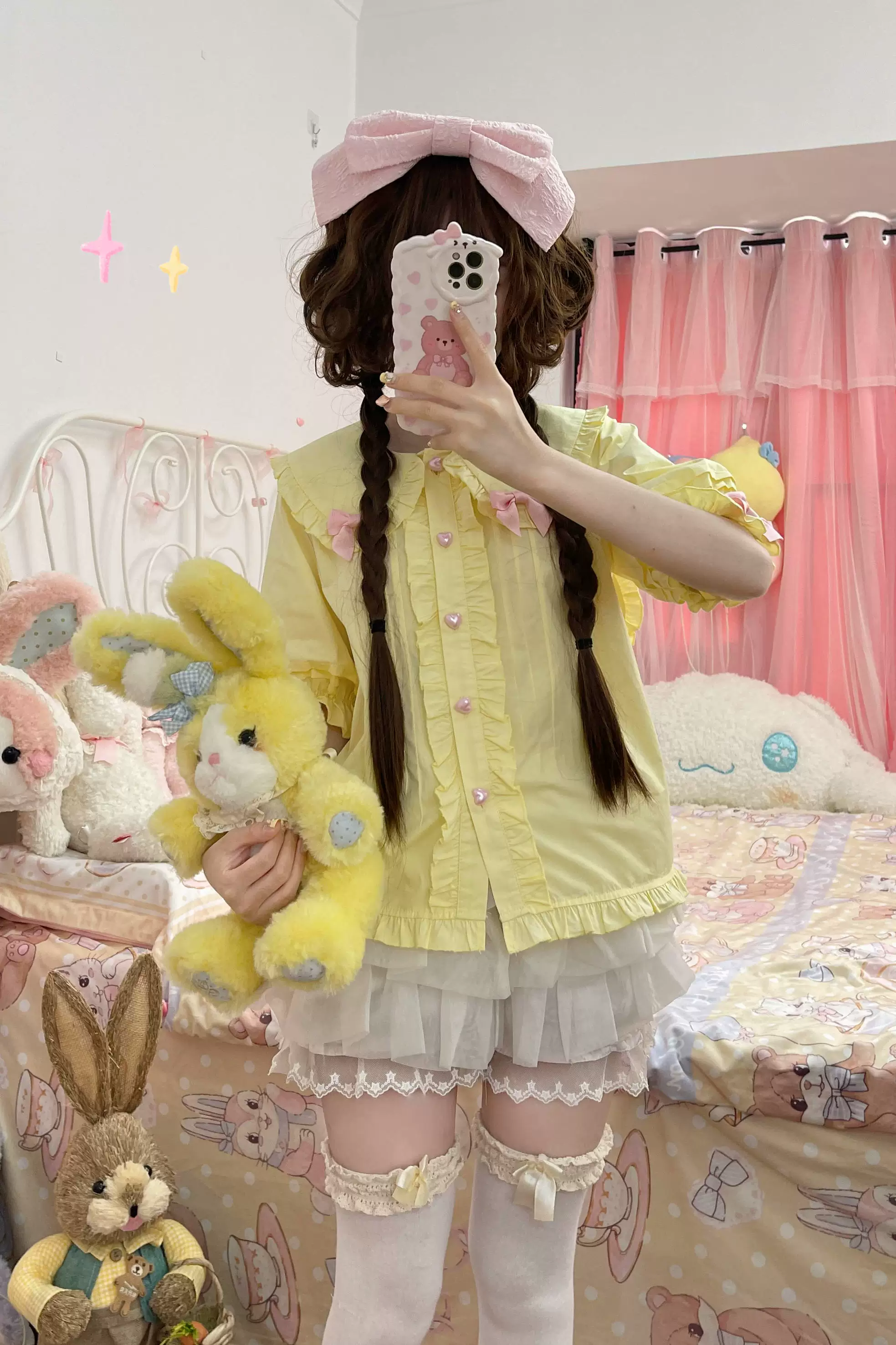 Cute Rabbit - Sweet Lolita Short Sleeve Shirt, Bunny Ears - Image 15