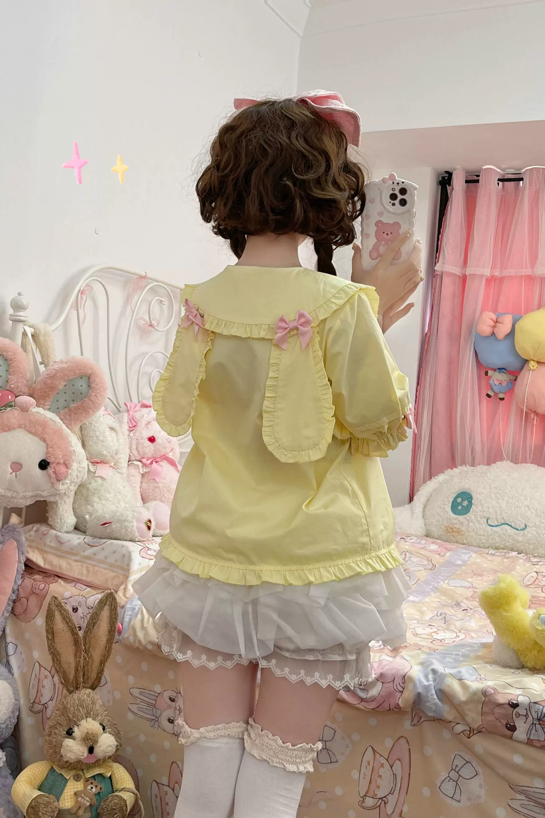 Cute Rabbit - Sweet Lolita Short Sleeve Shirt, Bunny Ears - Image 16