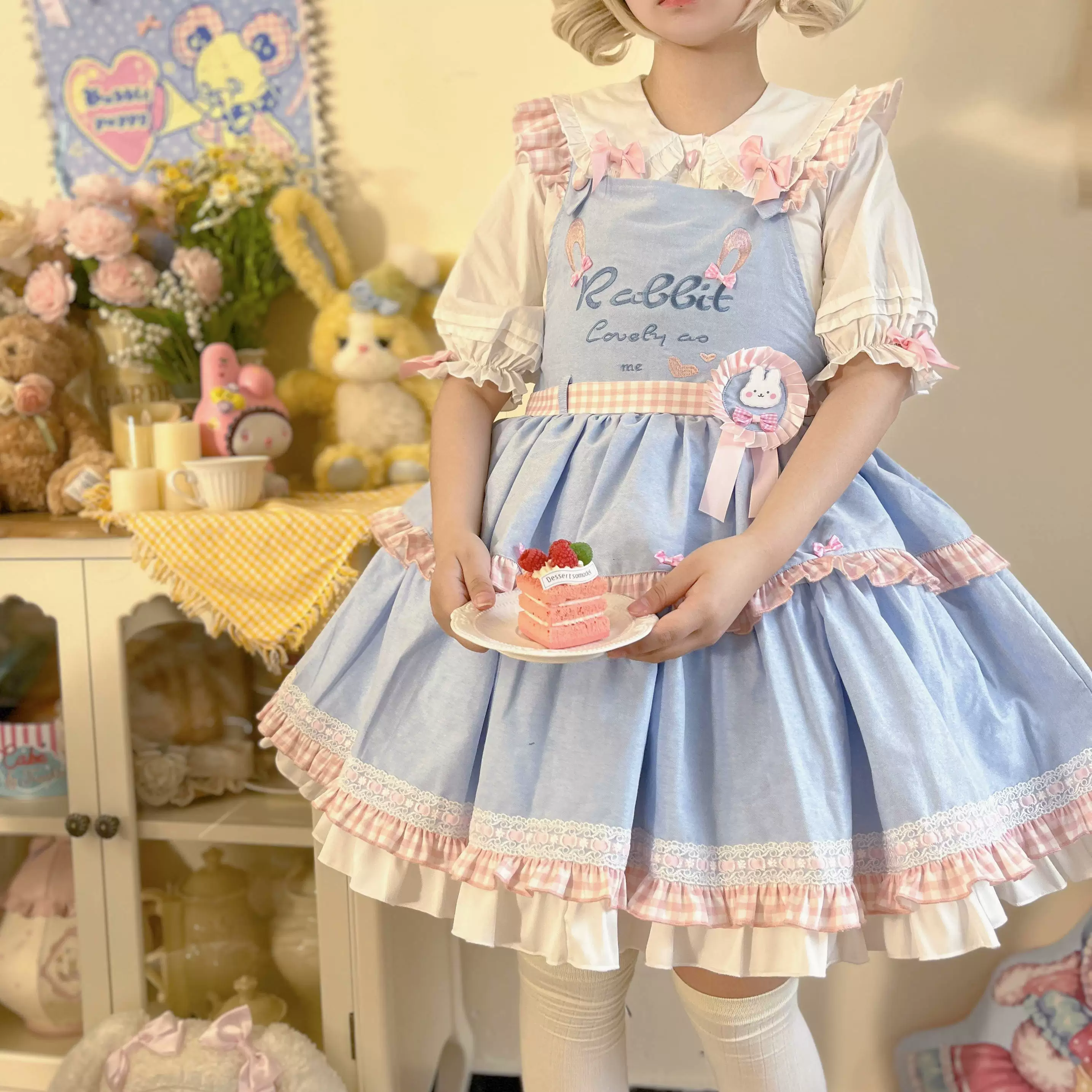 Cute Rabbit - Sweet Lolita Short Sleeve Shirt, Bunny Ears - Image 19