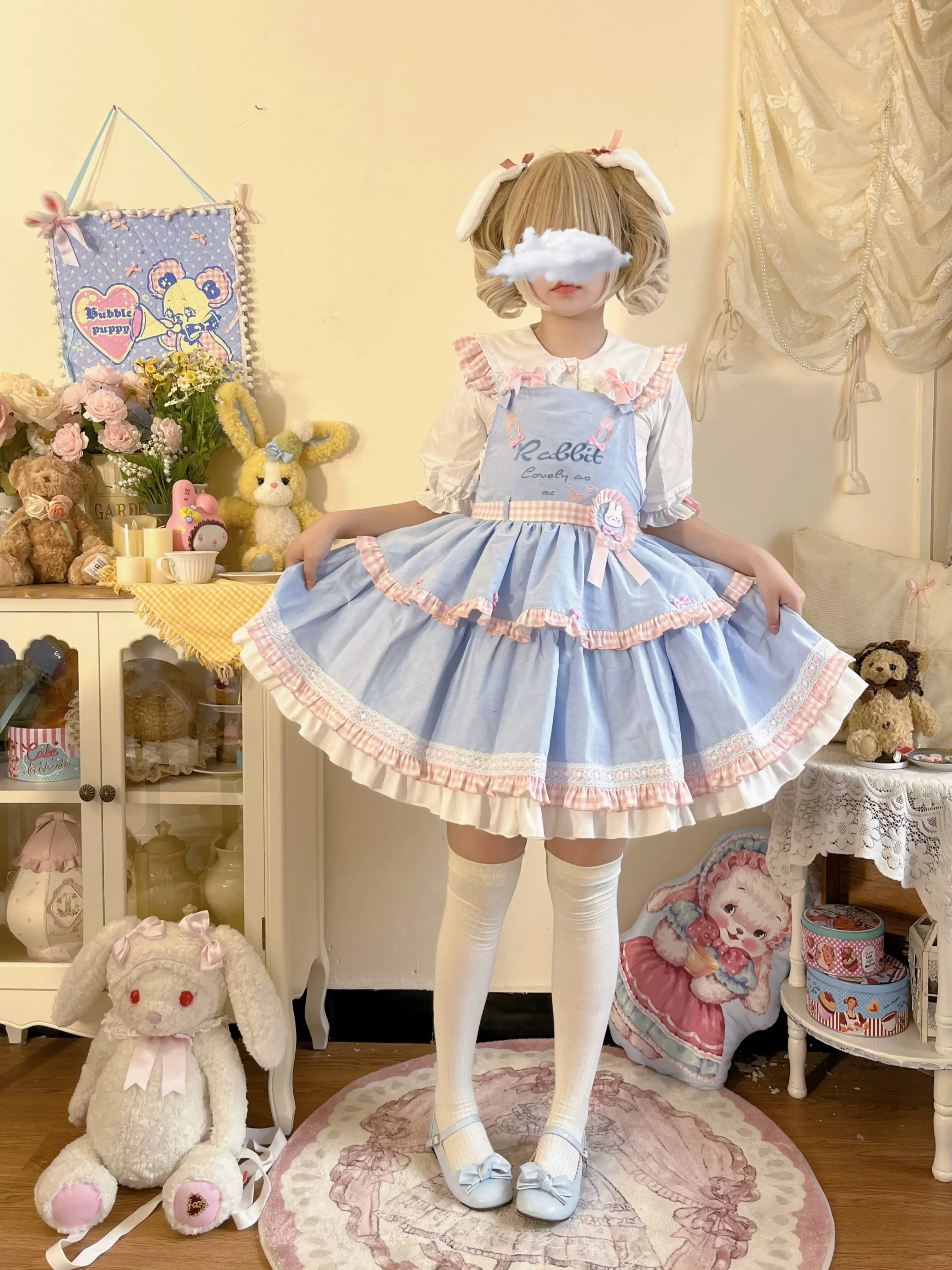 Cute Rabbit - Sweet Lolita Short Sleeve Shirt, Bunny Ears - Image 23