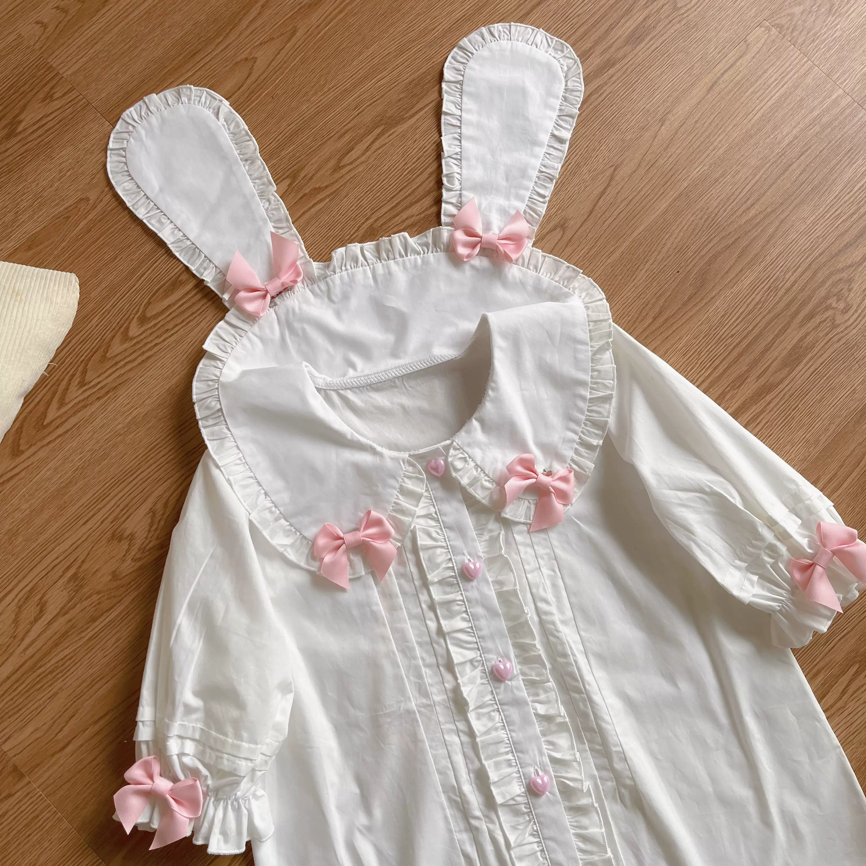 Cute Rabbit - Sweet Lolita Short Sleeve Shirt, Bunny Ears - Image 26