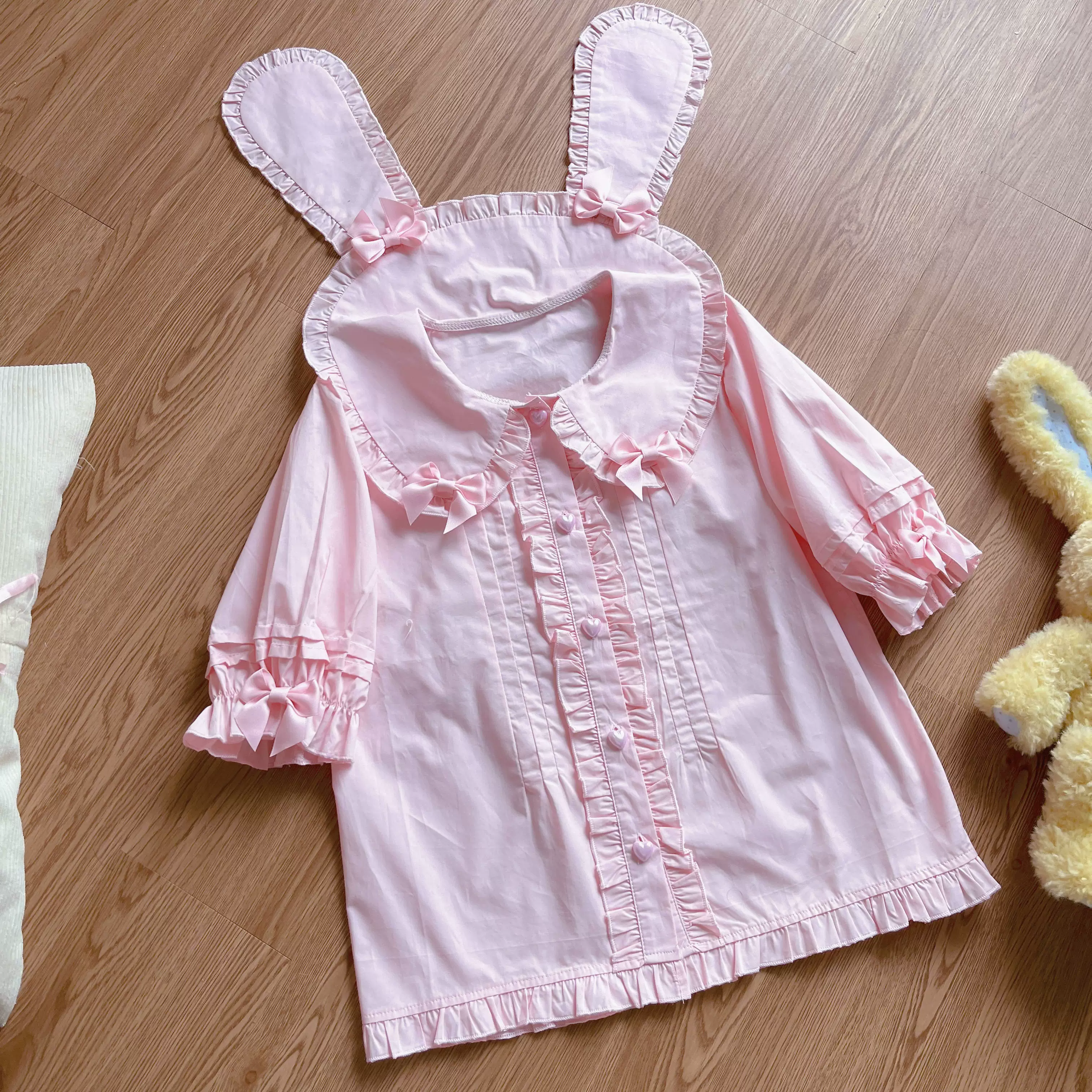 Cute Rabbit - Sweet Lolita Short Sleeve Shirt, Bunny Ears - Image 7