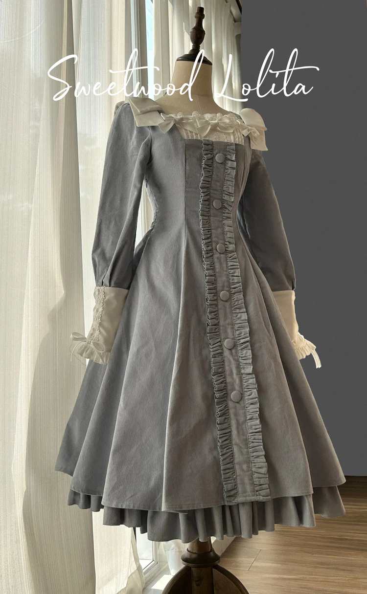Annie's Gift - Elegant Velvet Lolita OP Dress - Image 26