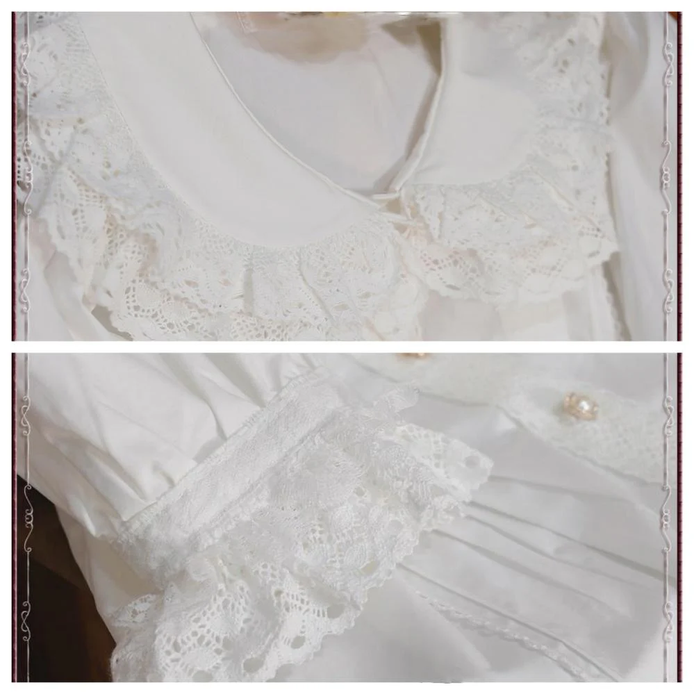 Antique Doll - Kawaii Cotton Lolita Blouse - Image 8