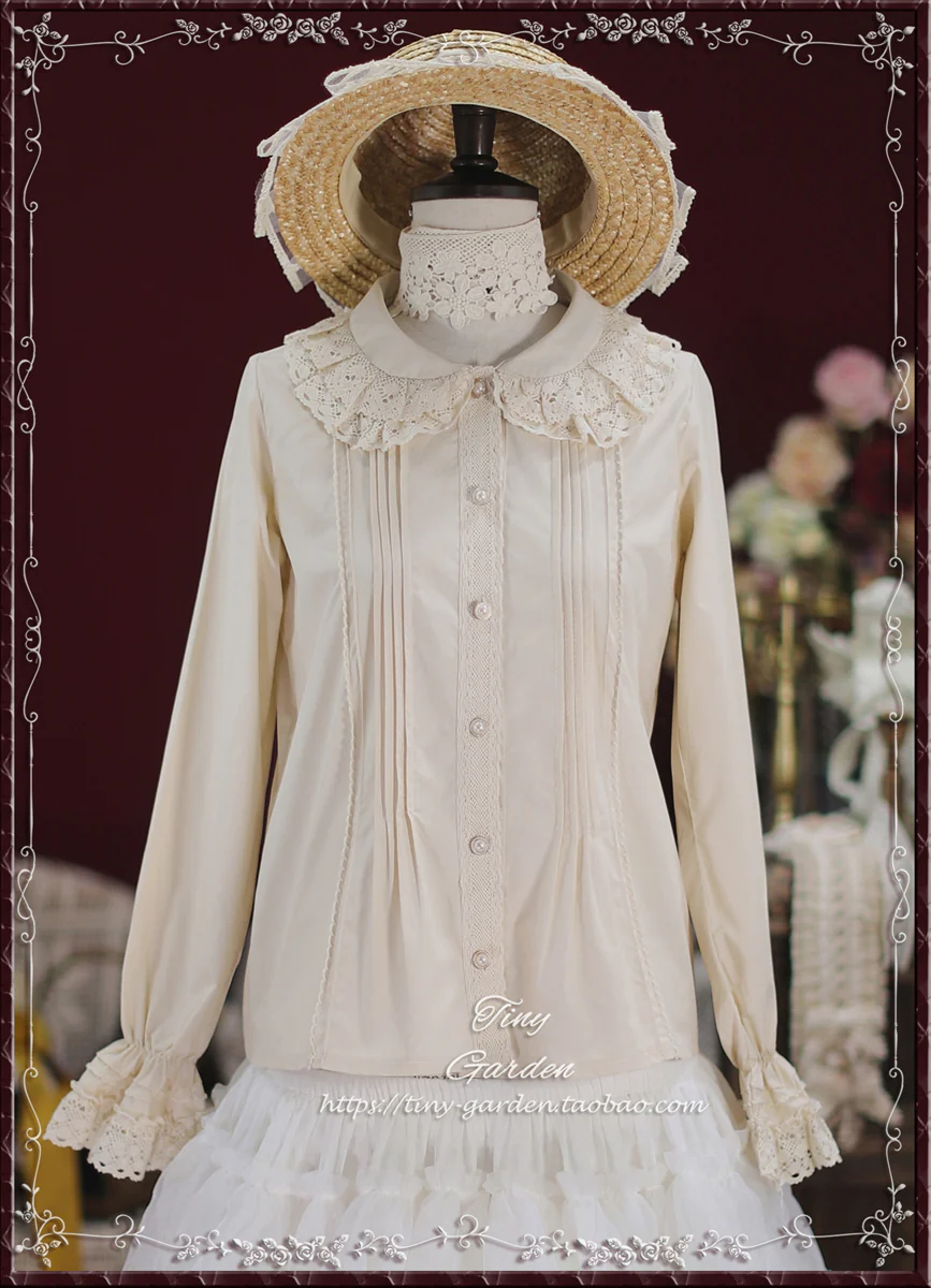 Cotton Retro Lace Lolita Blouse - Image 5
