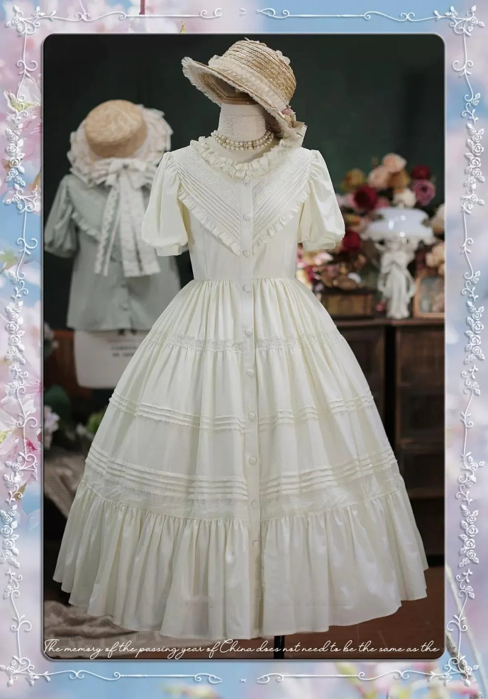 Tiny garden - Elegant Lolita Short Sleeve OP Multicolors - Image 3