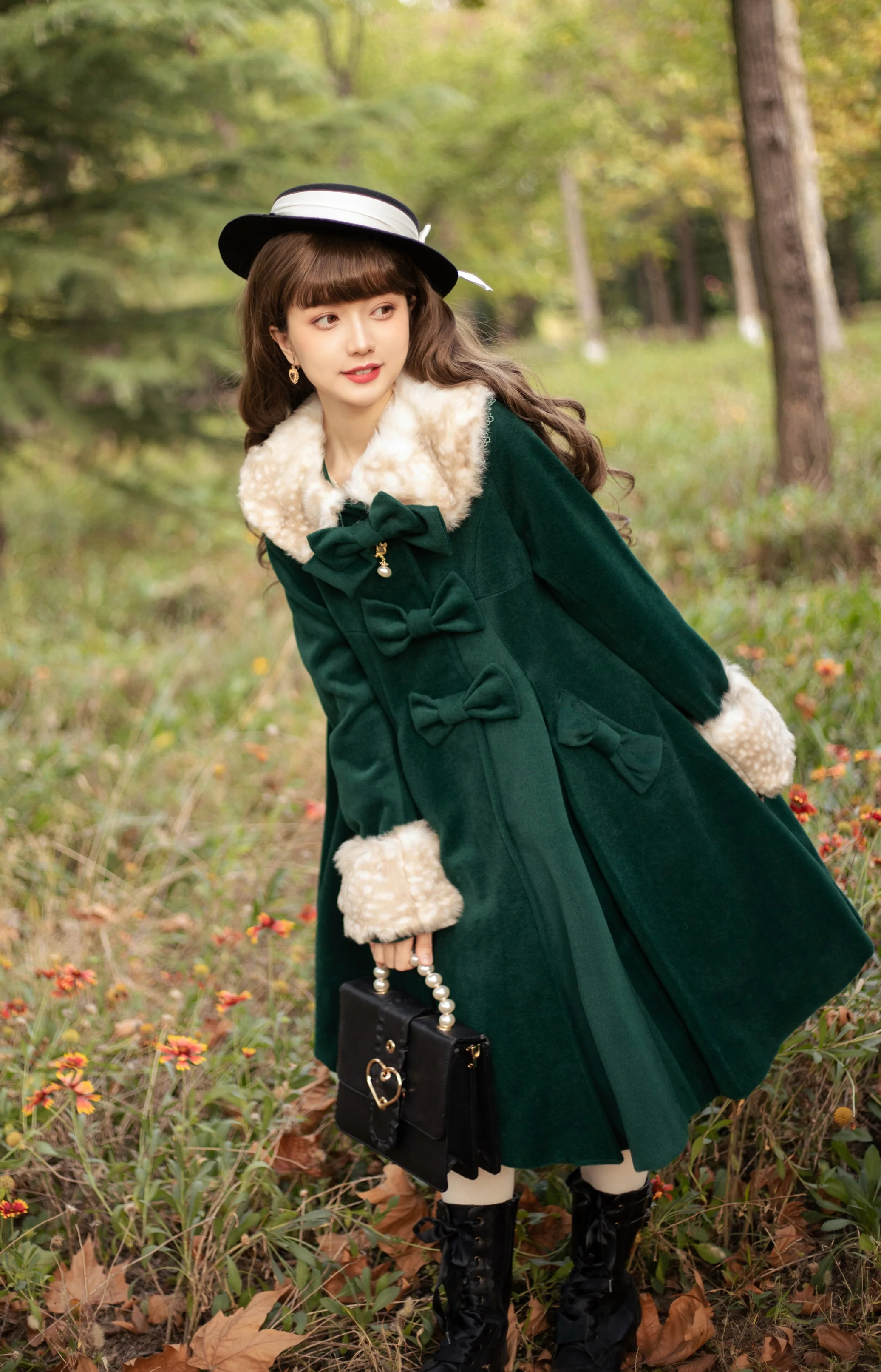 Casual Lolita Winter Wool Down Coat Multicolors - Image 15
