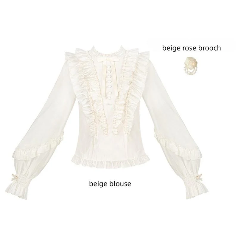 Miss Laura - Versatile Classic Lolita Blouse, Lattern Sleeves - Image 28