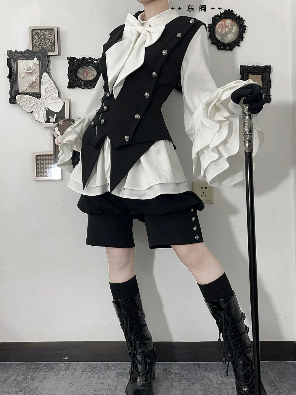 Ashes - Vintage Ouji Lolita Blouse and Shorts Set - Image 31