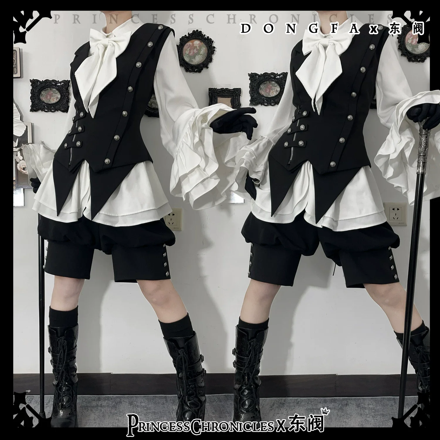 Ashes - Vintage Ouji Lolita Blouse and Shorts Set - Image 34