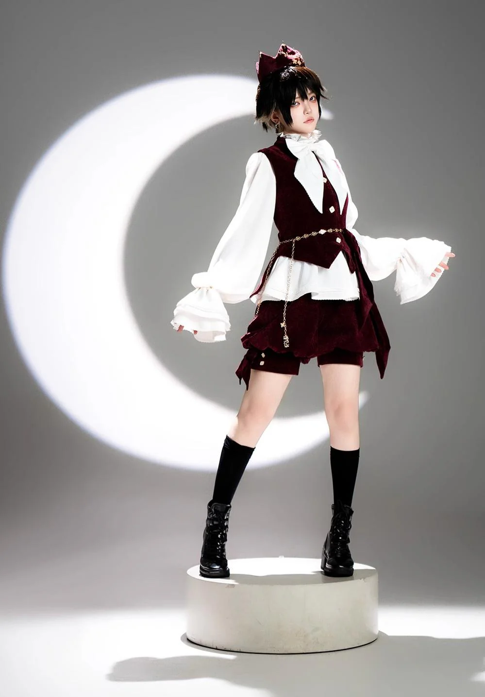 Hunting Rabbit - Vintage Red Ouji Suit With Bunny Ear Hooded Jacket - Image 23
