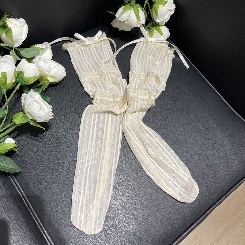 Sweet Lolita Lace Thin Calf Socks - Image 6