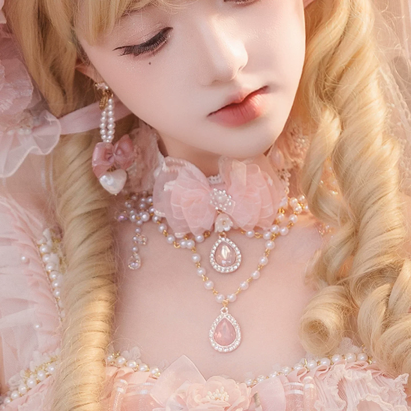 Runaway Princess - Wedding Lolita BNT, Pearls & Rhinestones - Image 2