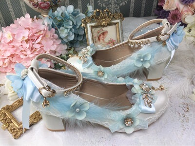 One Night - Wedding Lolita Floral Pointed Toe Heels - Image 10