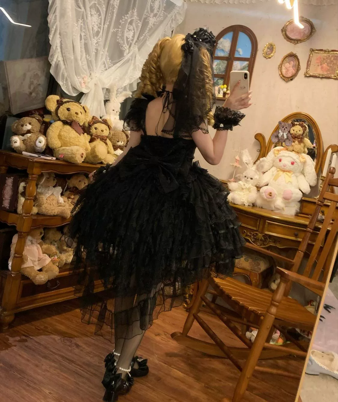 Feather's Ballad - Wedding Lolita JSK Dress, Tiered Ruffles - Image 10