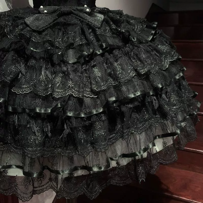 Feather's Ballad - Wedding Lolita JSK Dress, Tiered Ruffles - Image 24