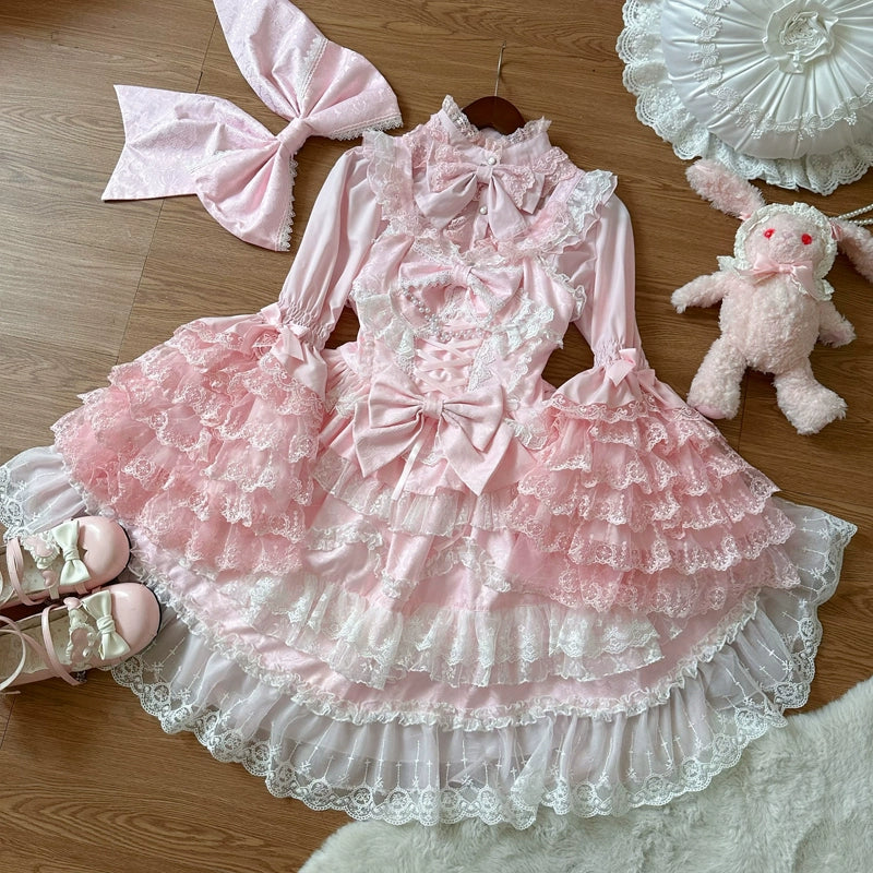 Love and Heart Palpitations - Wedding Lolita JSK, Bridal Lolita Dress - Image 15