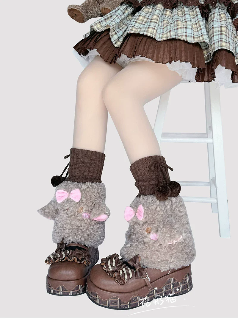Winter Kawaii Lolita Leg Warmers, Lamb-shaped - Image 10