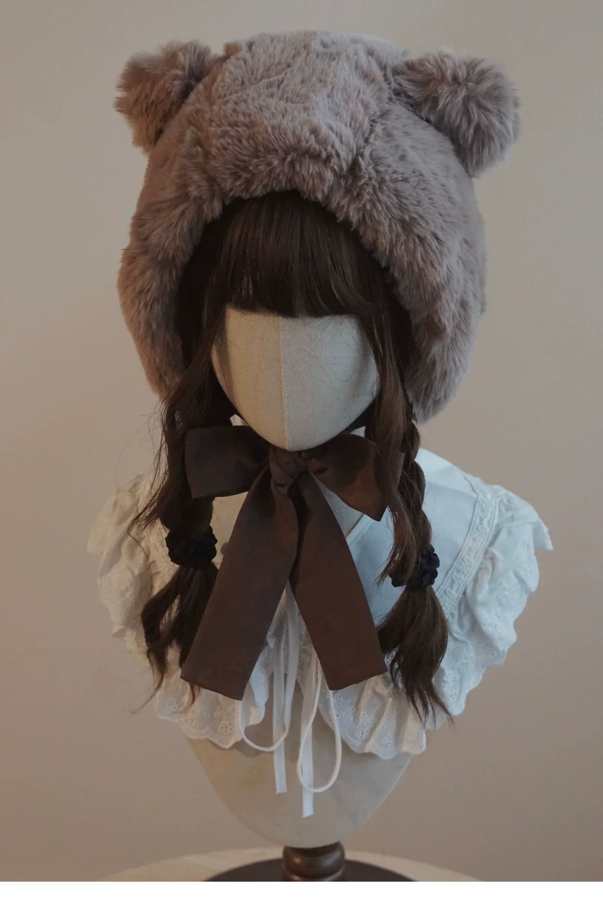 Besozealous - Winter Lolita Hat Bear Ears Hooded Hat - Image 21